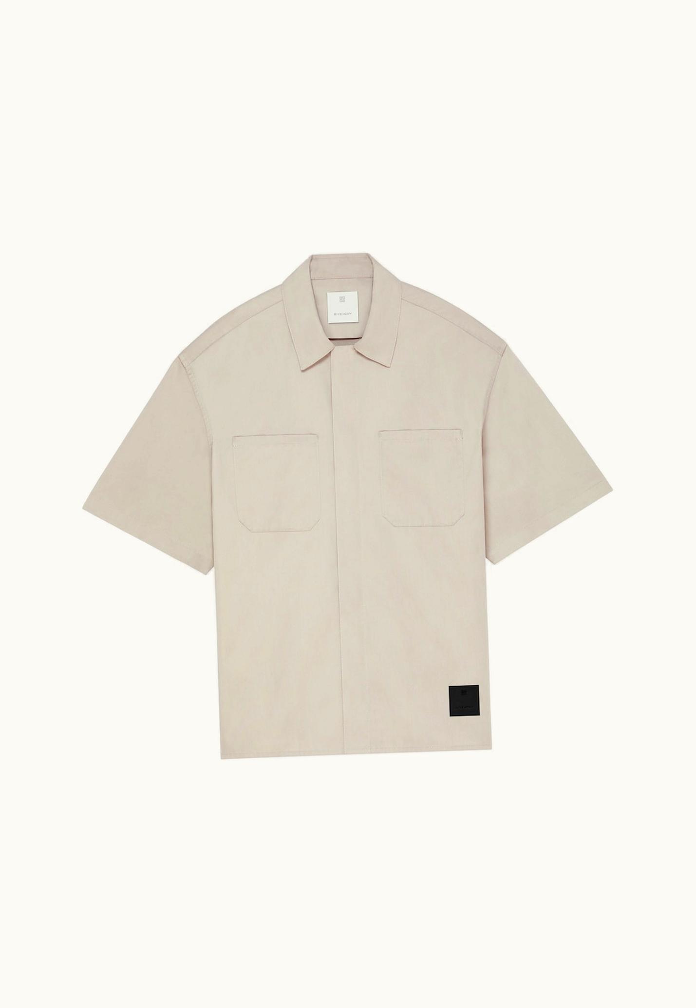 Givenchy Givenchy Boxy Fit Hawaiian Shirt In Cotton - Stone Grey