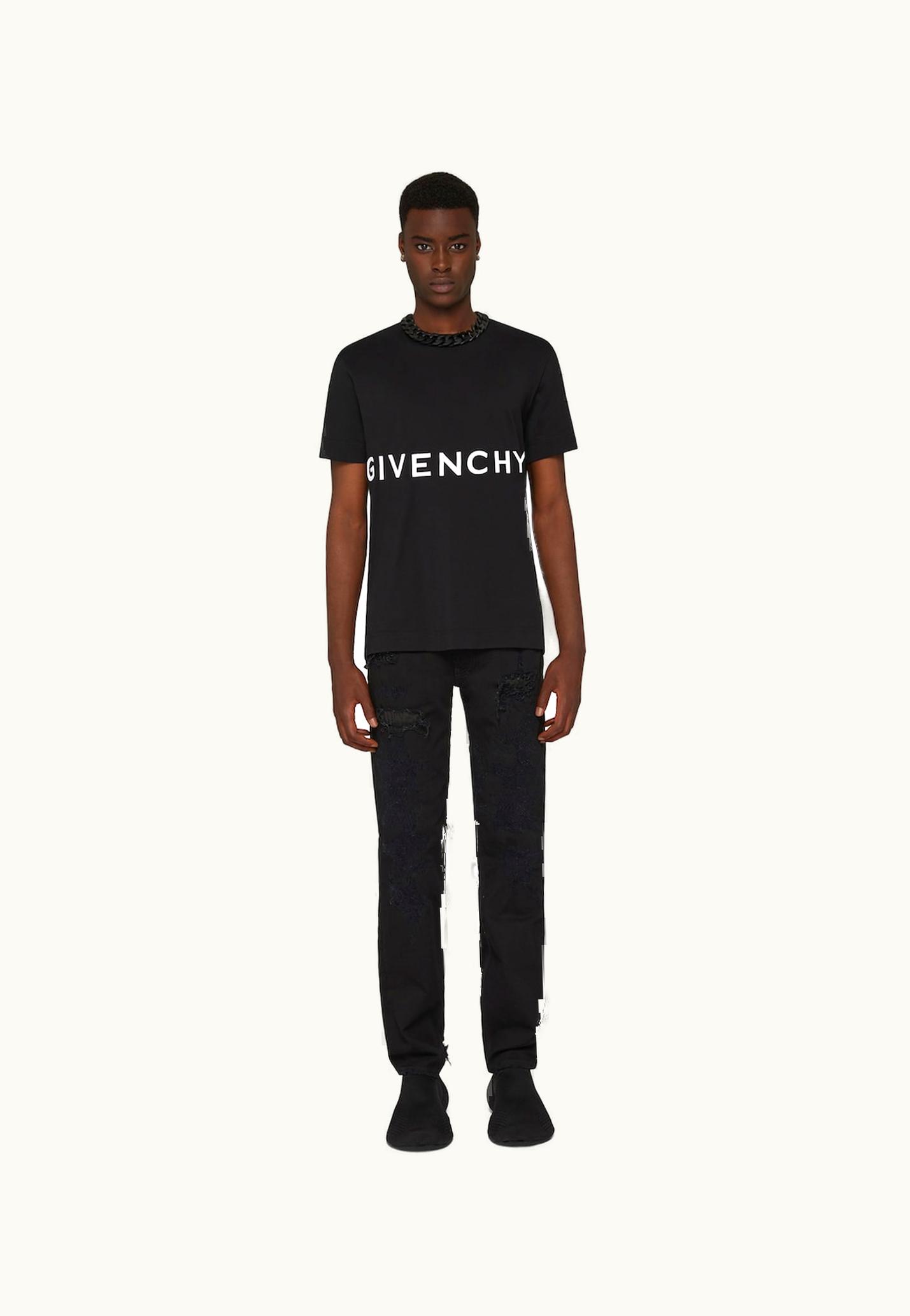 Givenchy Givenchy 4G Slim Fit T-Shirt In Cotton - Black