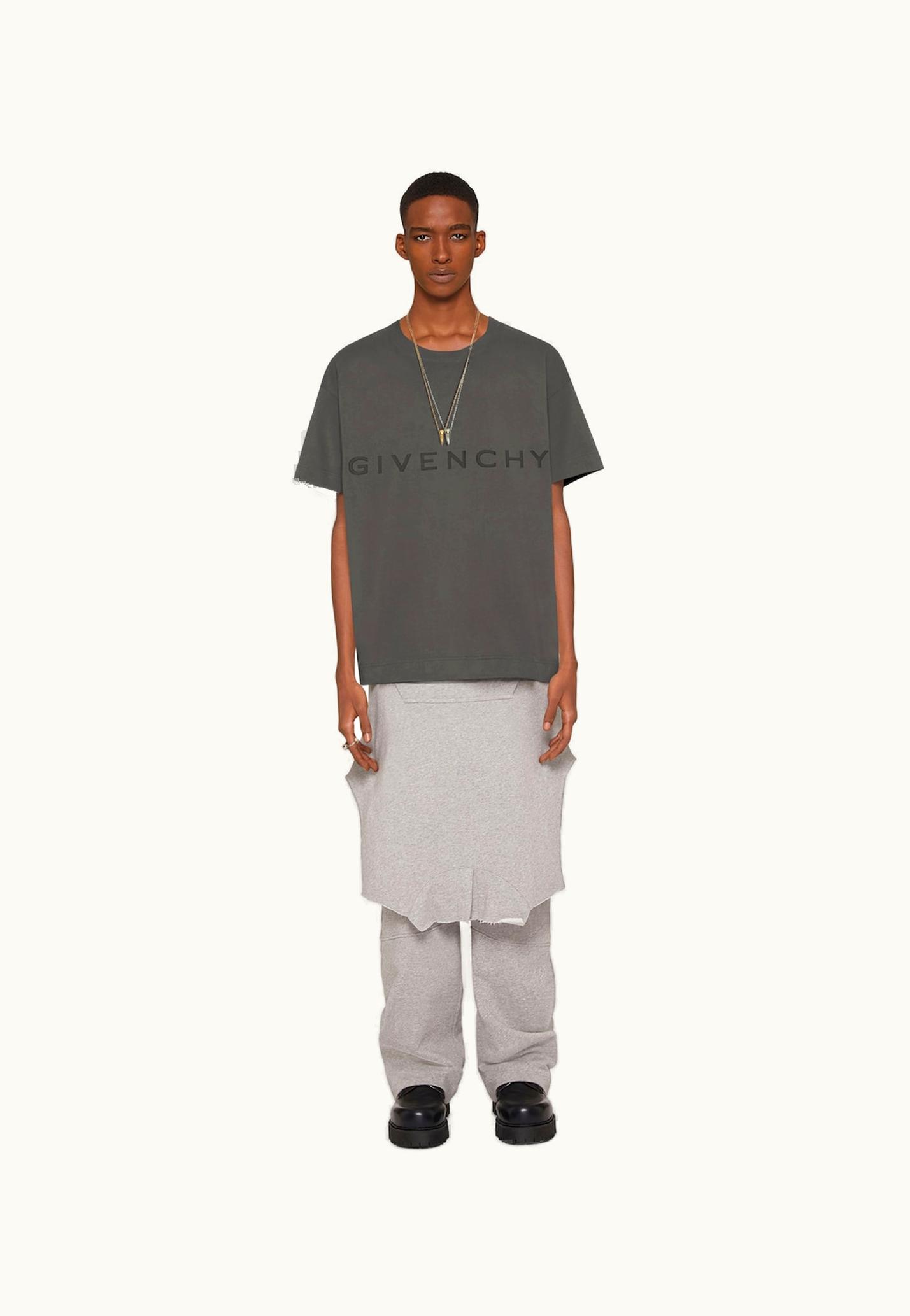 Givenchy Givenchy 4G Oversized T-Shirt In Cotton - Greyish Green