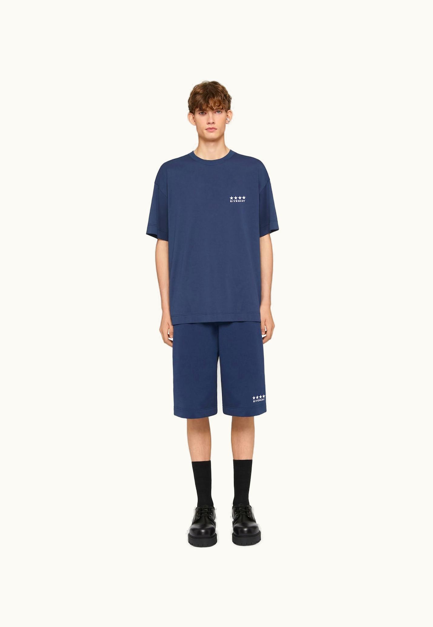 Givenchy Givenchy 4G T-Shirt In Cotton - Deep Blue