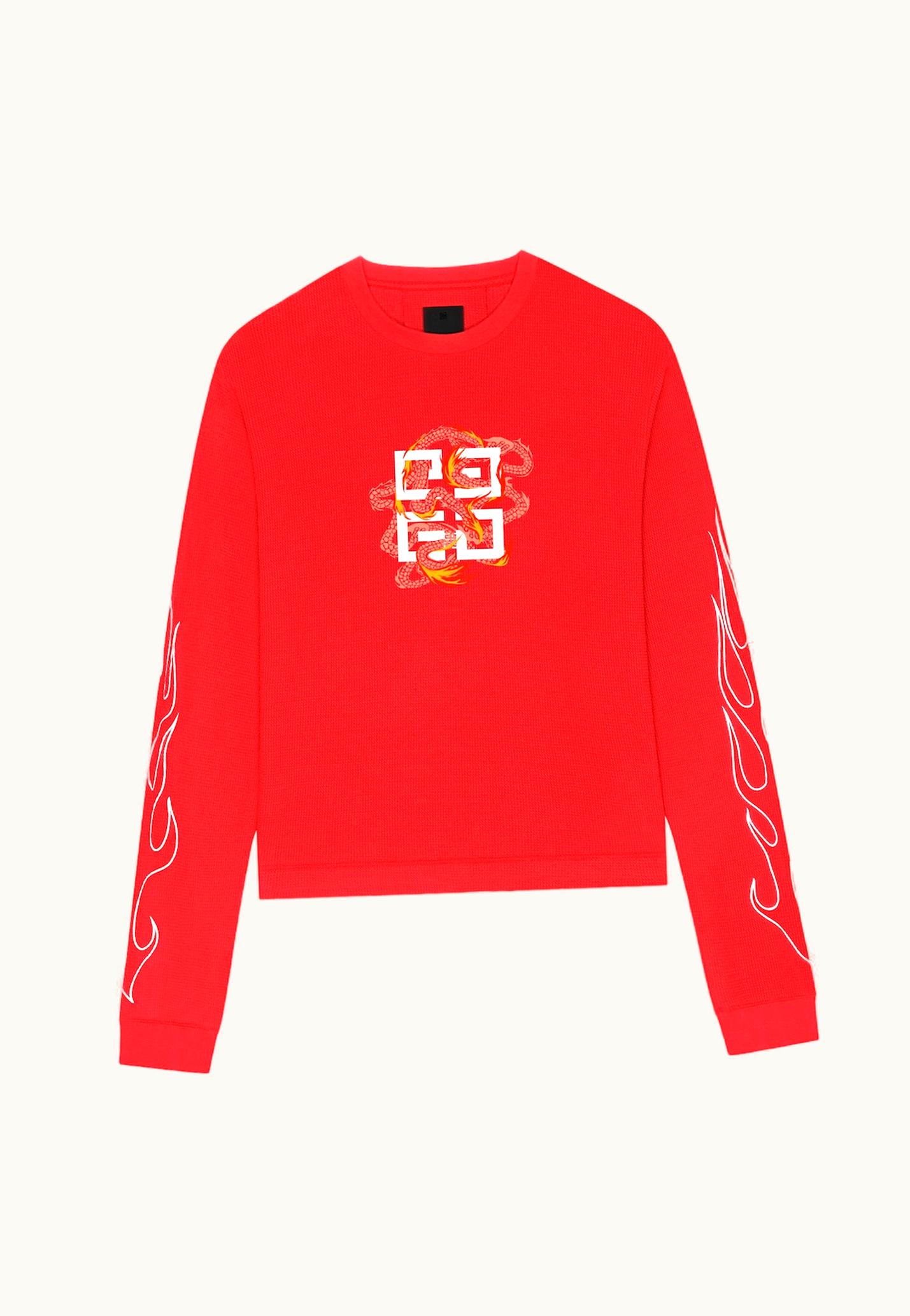 Givenchy Givenchy Boxy Fit T-Shirt In Cotton With 4G Dragon Print