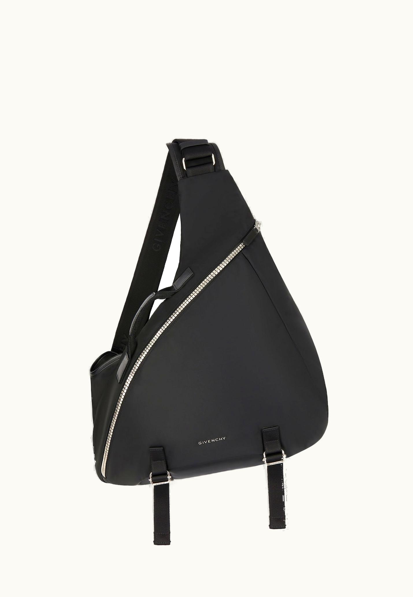Givenchy Givenchy Medium G-Zip Triangle Bag In Nylon - Black