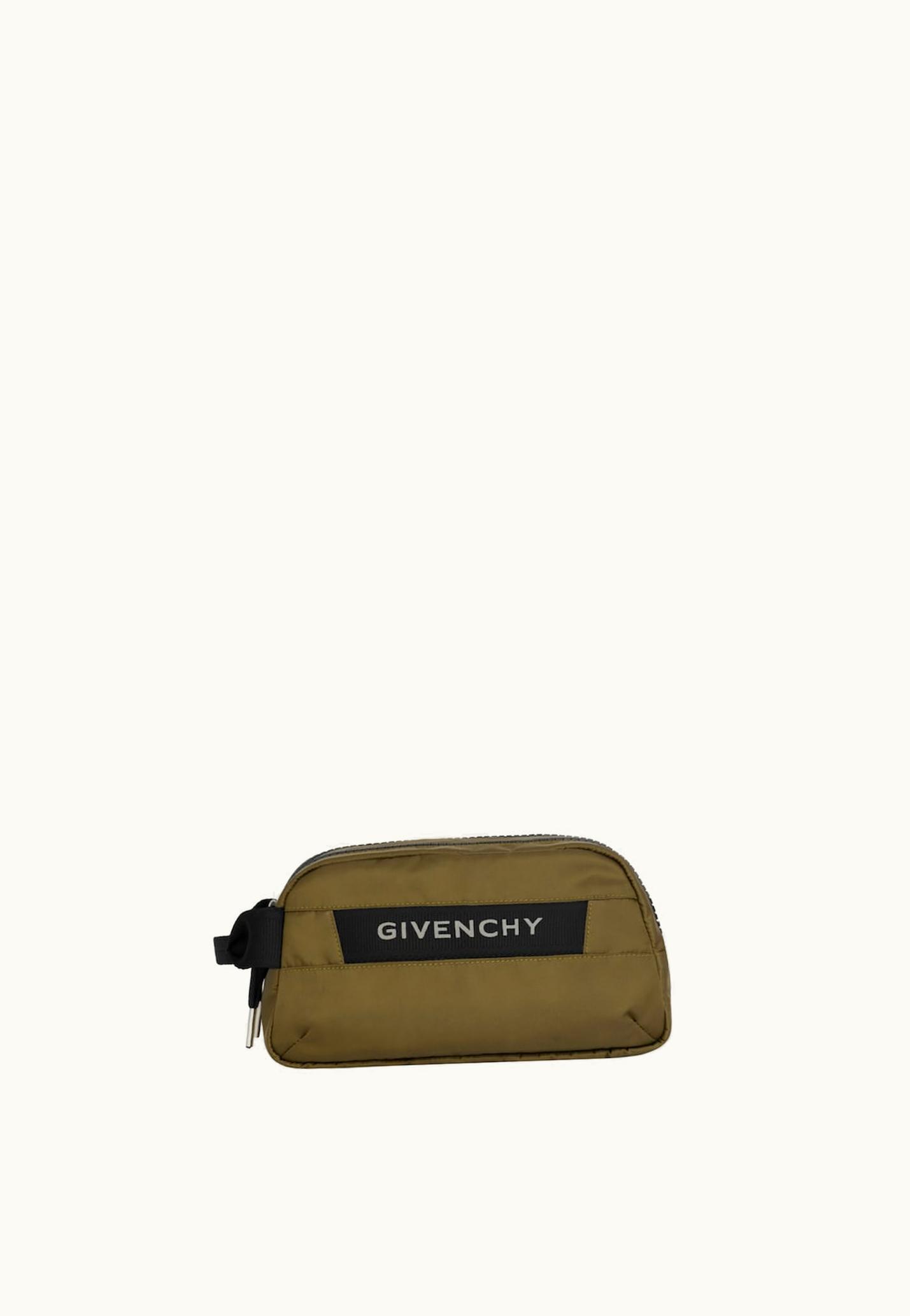 Givenchy Givenchy G-Trek Toilet Pouch In Nylon - Khaki