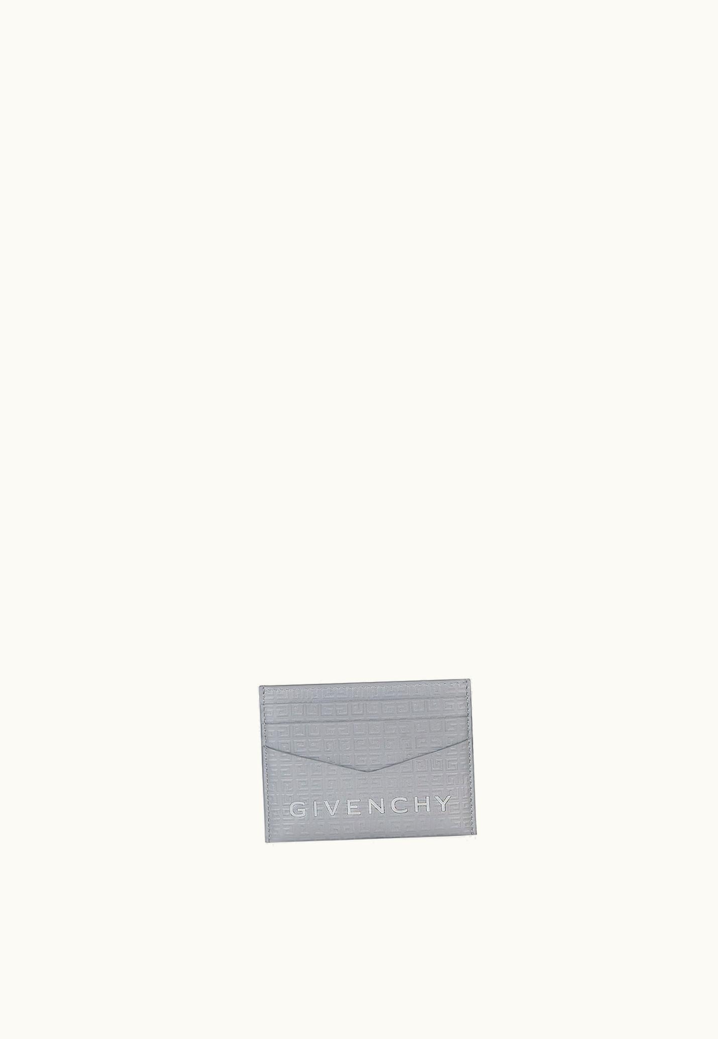Givenchy Givenchy Card Holder In 4G Micro Leather - Light Grey