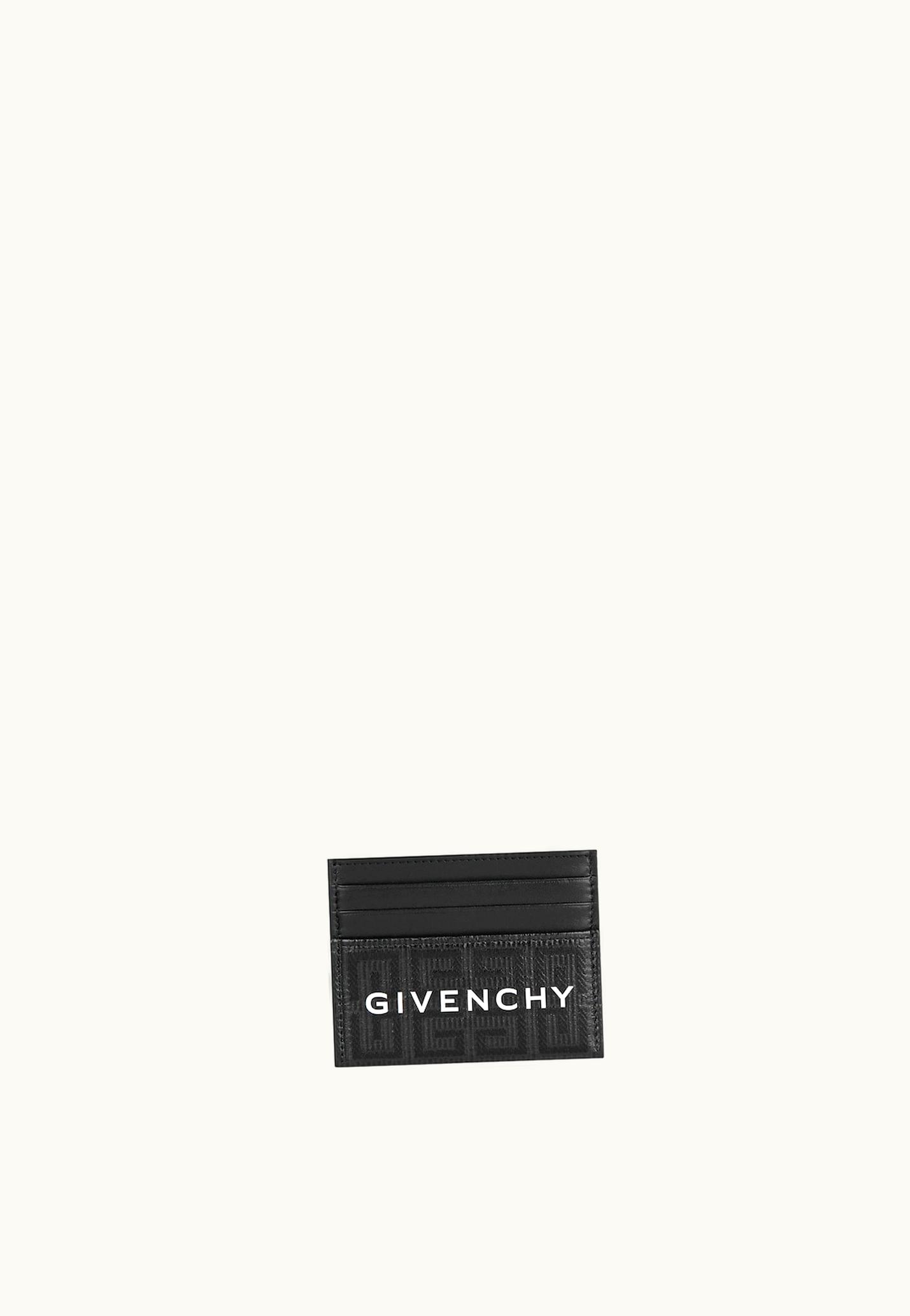 Givenchy Givenchy Card Holder In 4G Coated Canvas And Leather - Black