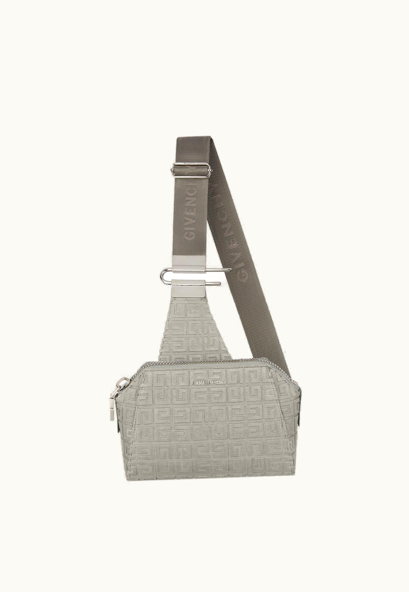 Givenchy Givenchy Antigona Crossbody Bag In 4G Embroidered Canvas - Stone Grey