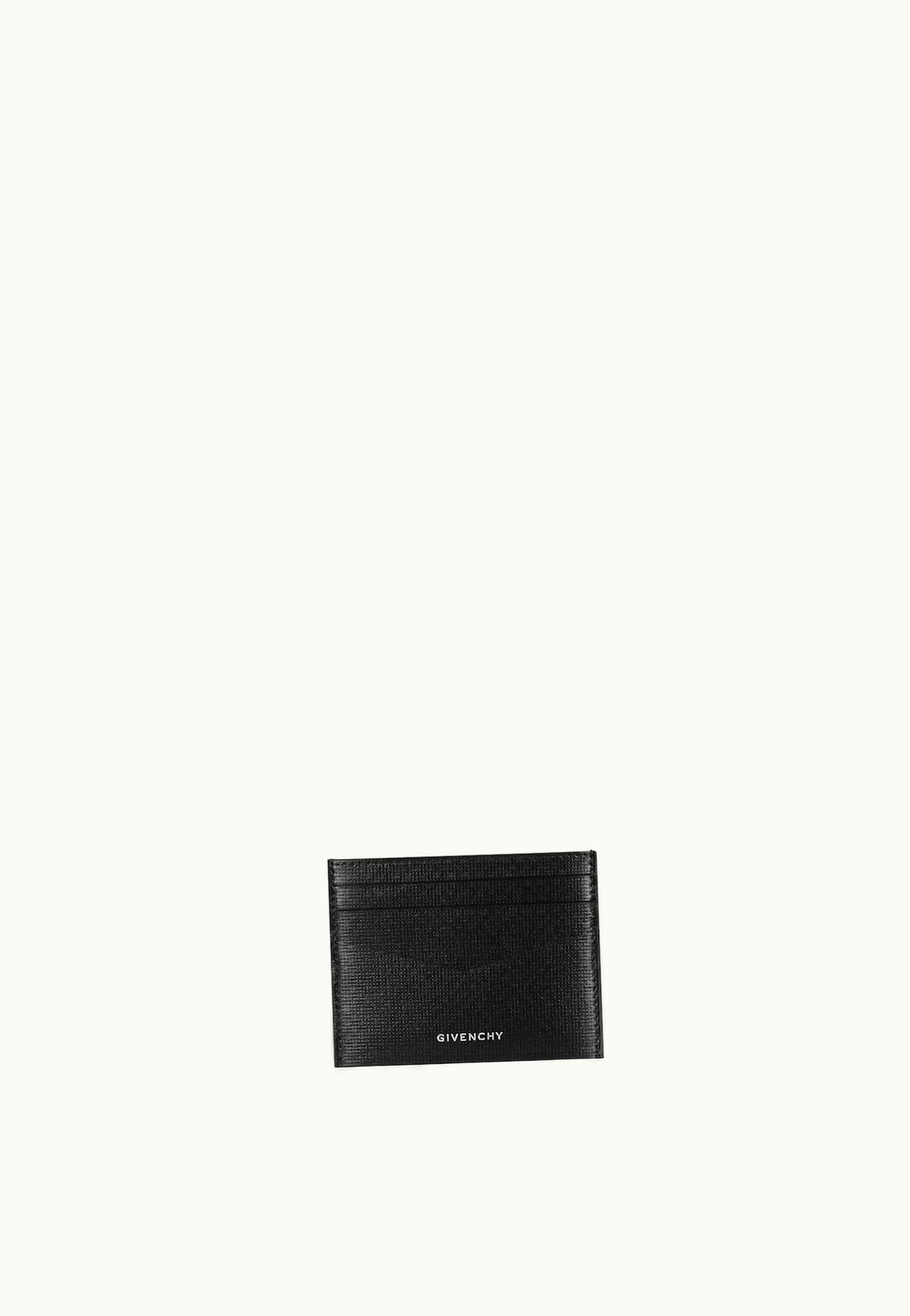 Givenchy Givenchy Card Holder In 4G Classic Leather - Black