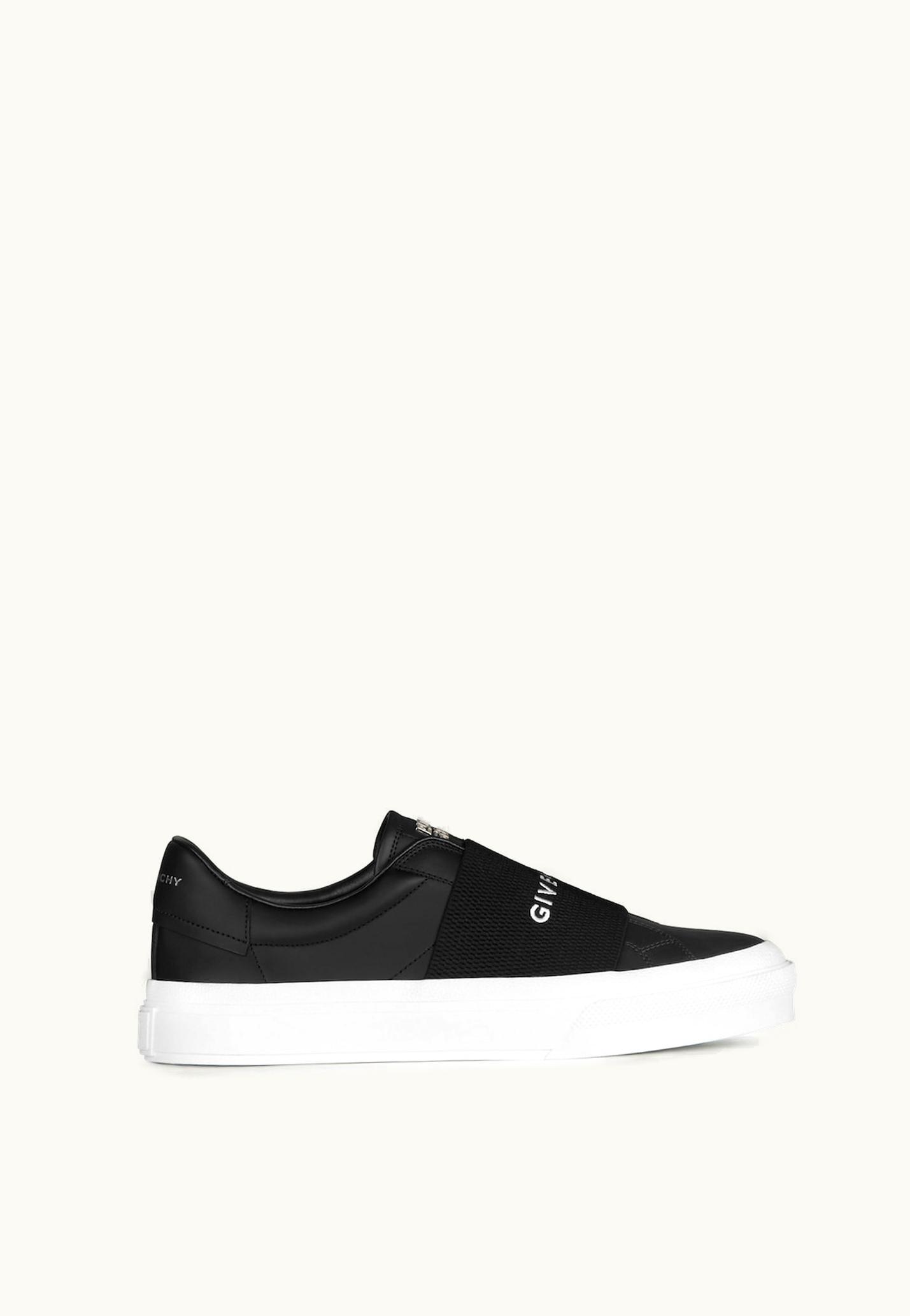 Givenchy City Sport Sneakers In Leather With Givenchy Strap - Black