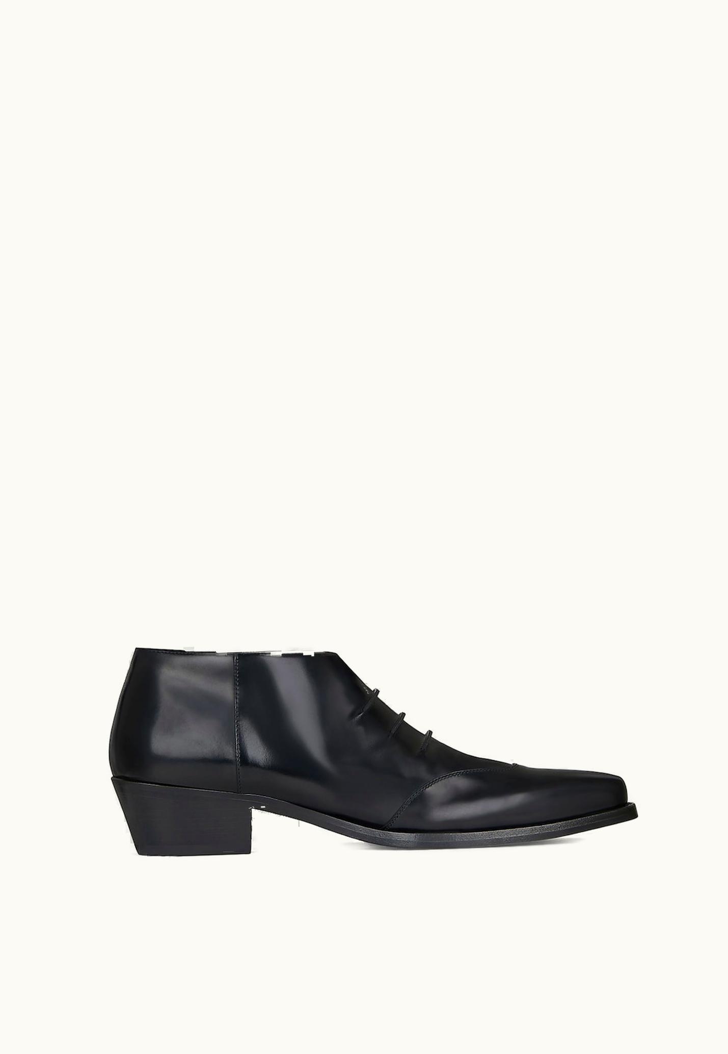 Givenchy Givenchy Show Cowboy Ankle Boots In Leather - Black