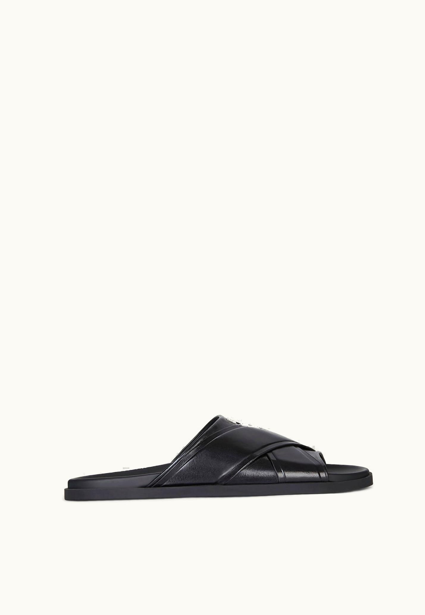 Givenchy Givenchy G Plage Flat Sandals In Leather - Black