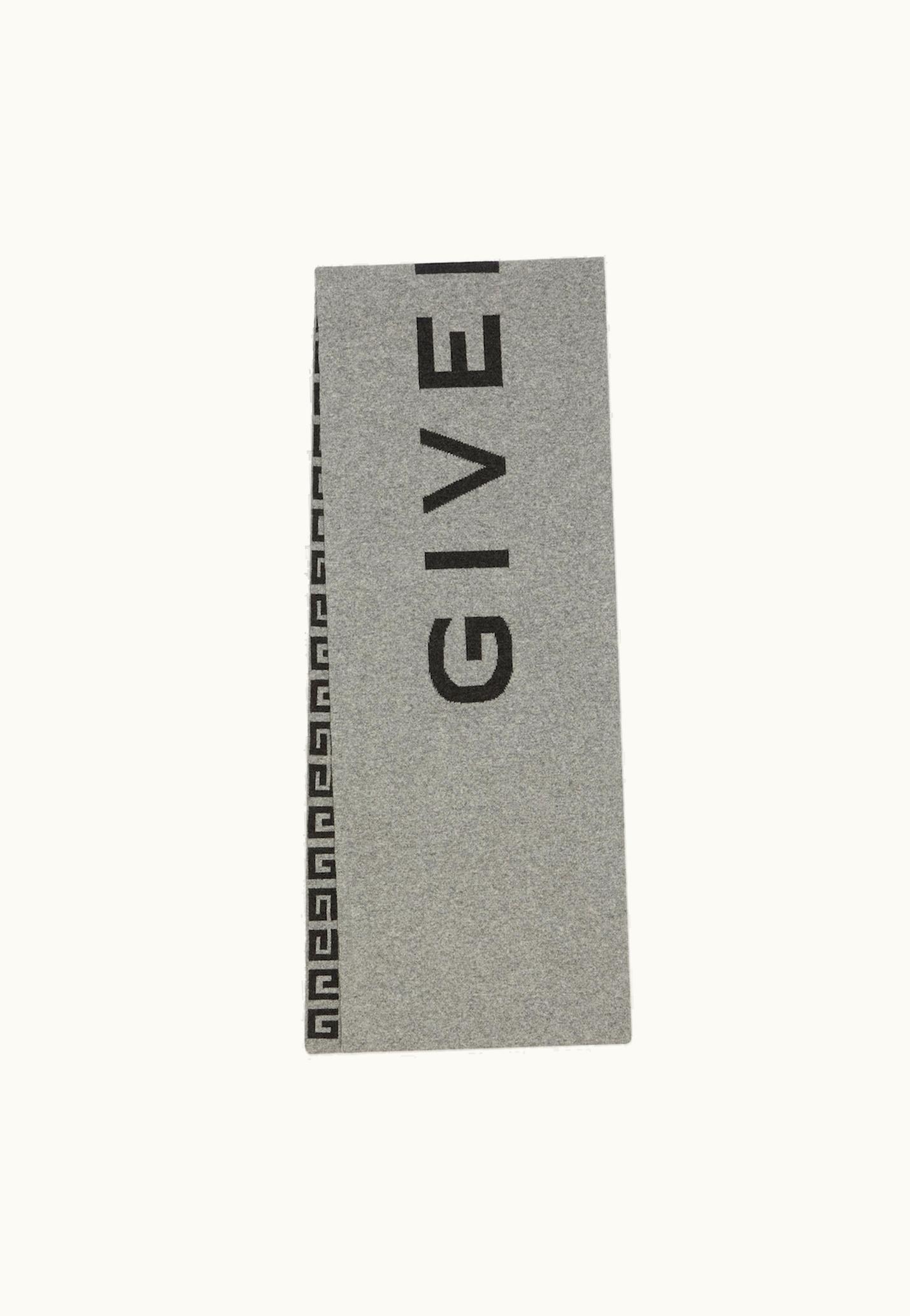 Givenchy Givenchy 4G Double Sided Scarf In Wool And Cashmere - Elephant Grey