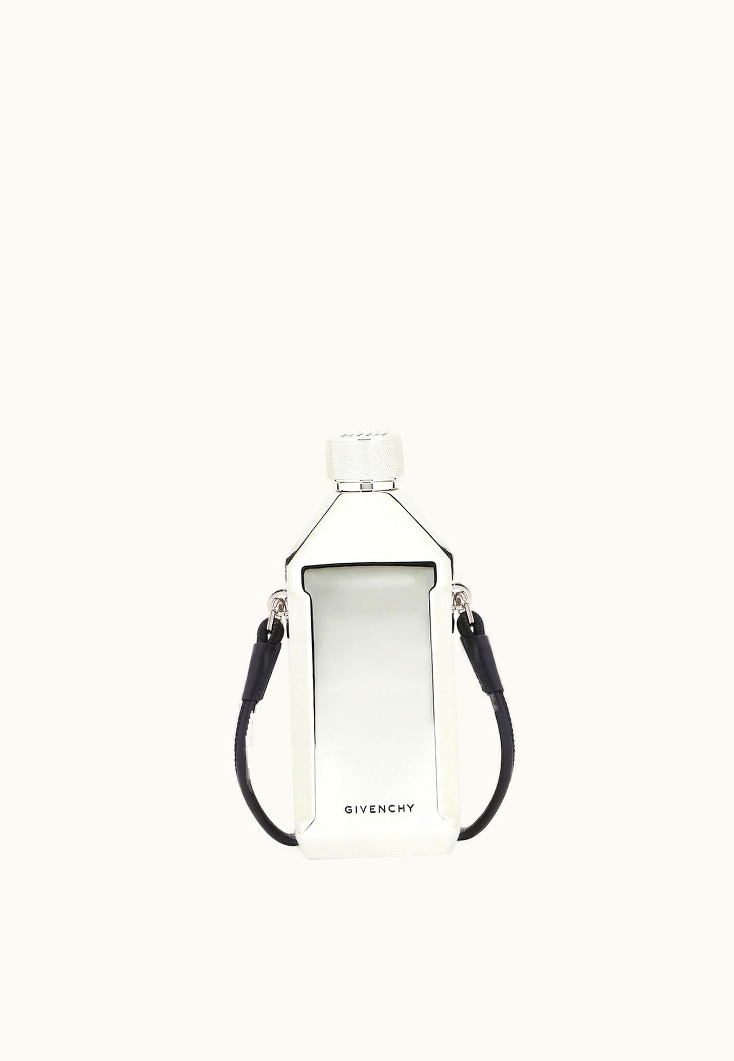 Givenchy Givenchy 4G Flask In Metal With Strap - Silvery