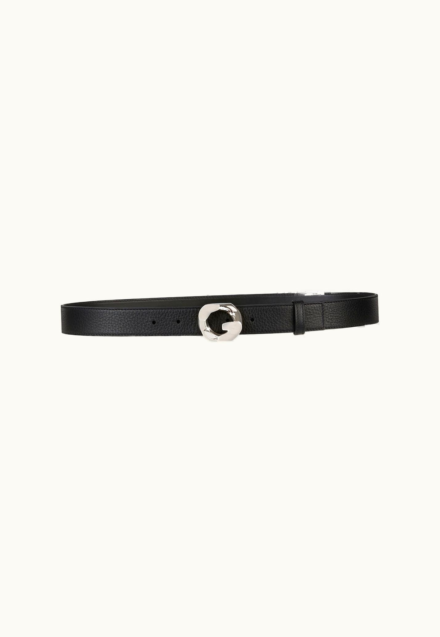 Givenchy Givenchy Belt In Grained Leather With G-Chain Buckle - Black