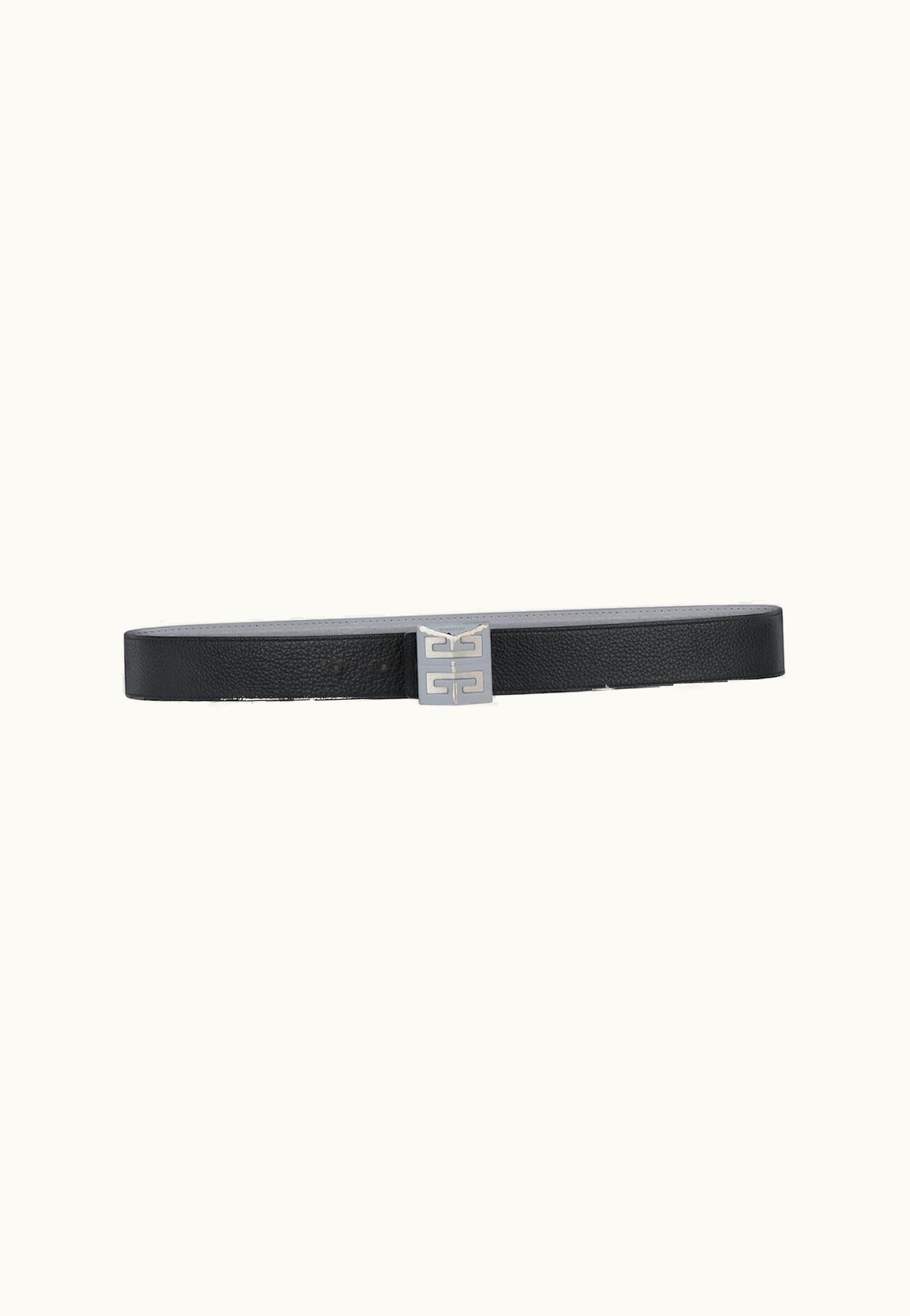 Givenchy Givenchy 4G Reversible Belt In Micro 4G Leather - Grey Mix