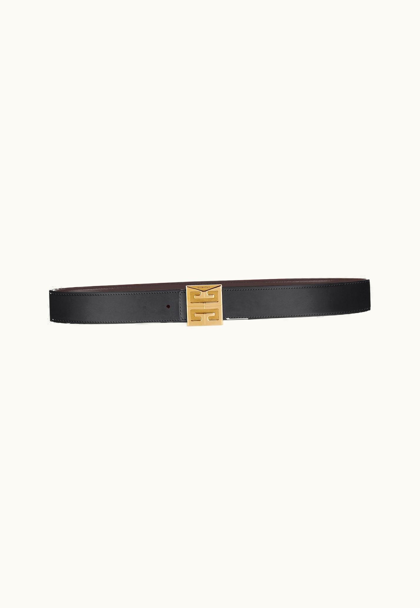 Givenchy Givenchy 4G Reversible Belt In Leather - Brown / Black