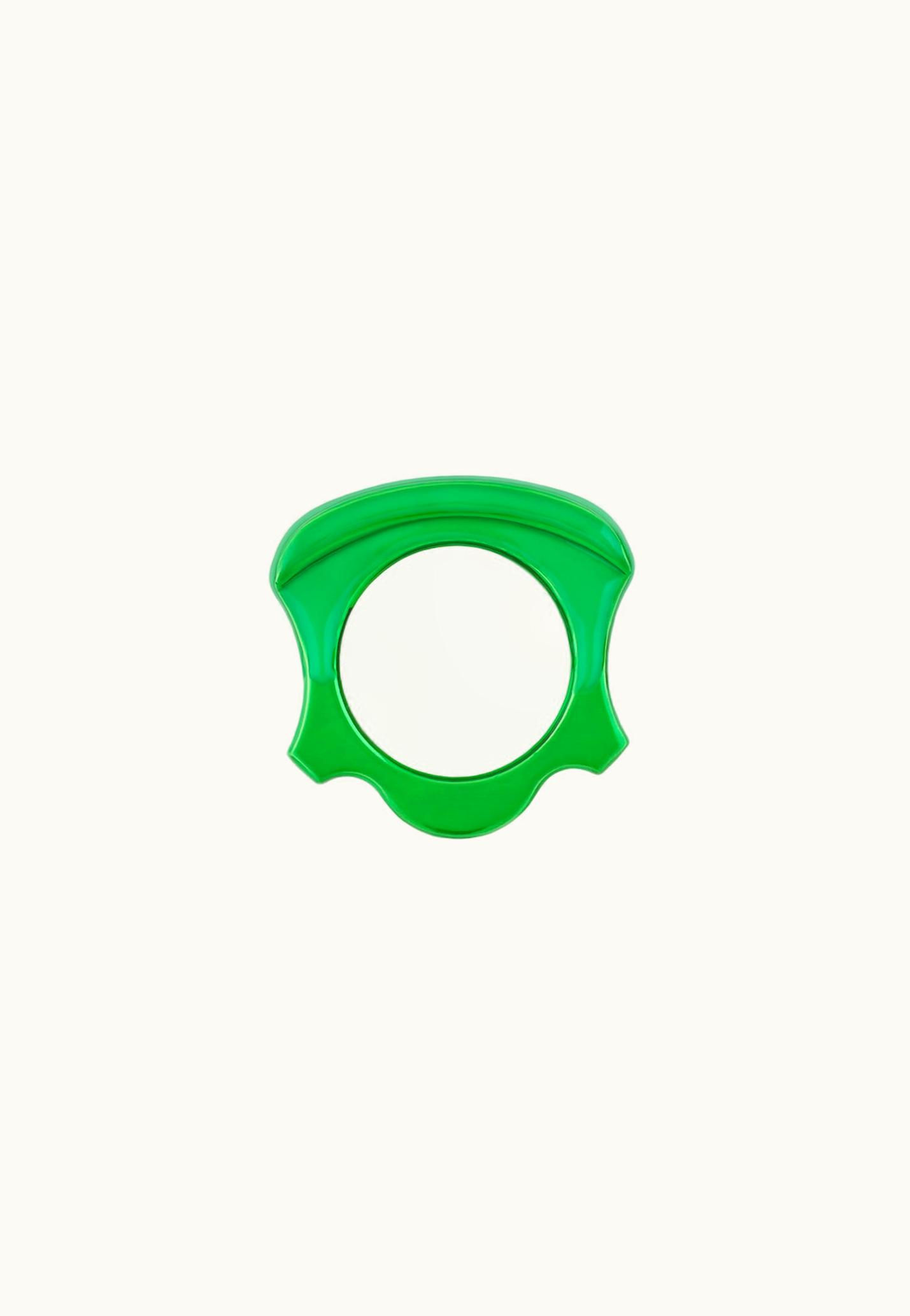 Givenchy Givenchy G Can Ring In Metal And Enamel - Green