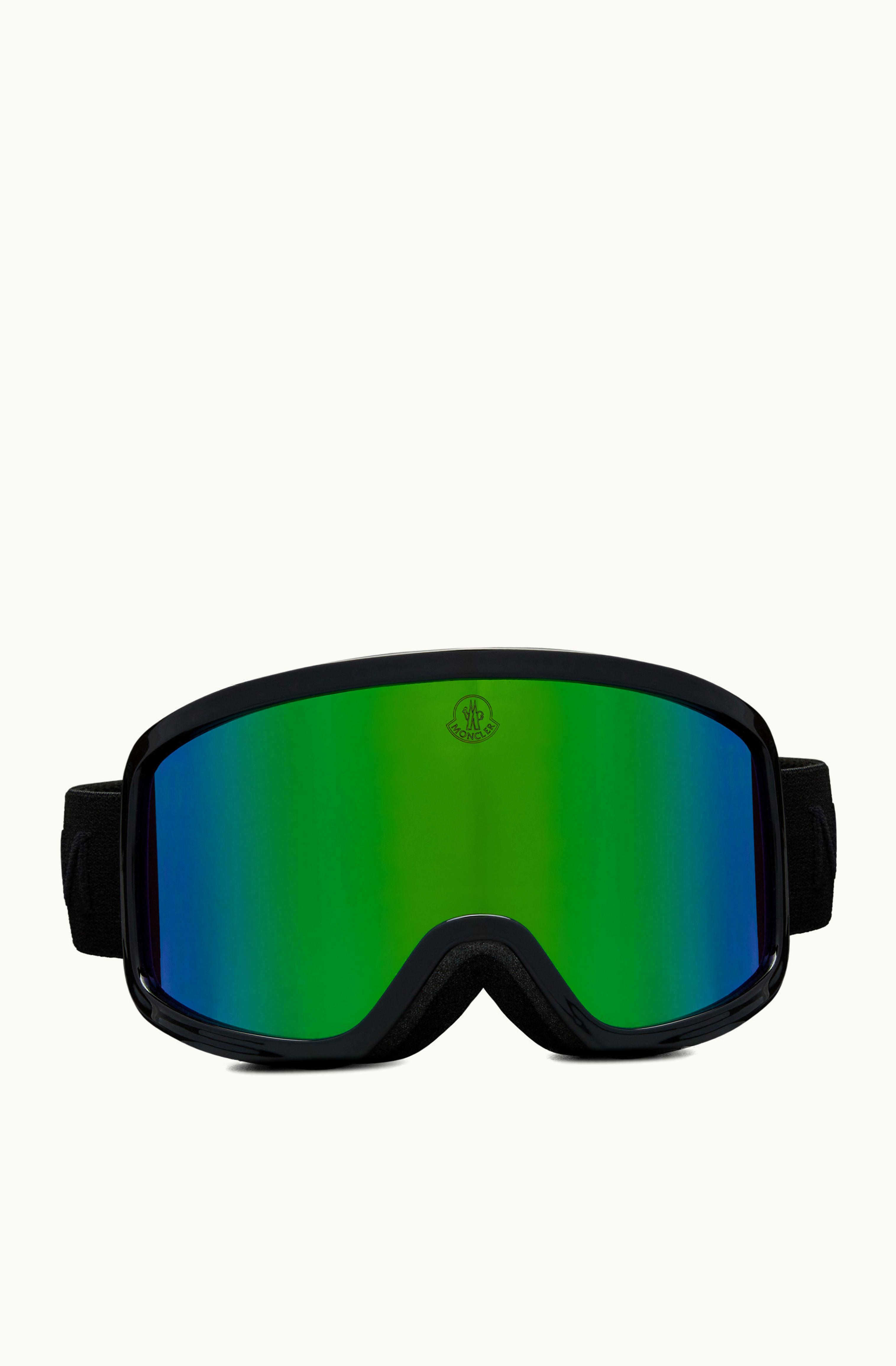Moncler Moncler Terrabeam Ski Goggles Shiny Black & Iridescent Aqua Green
