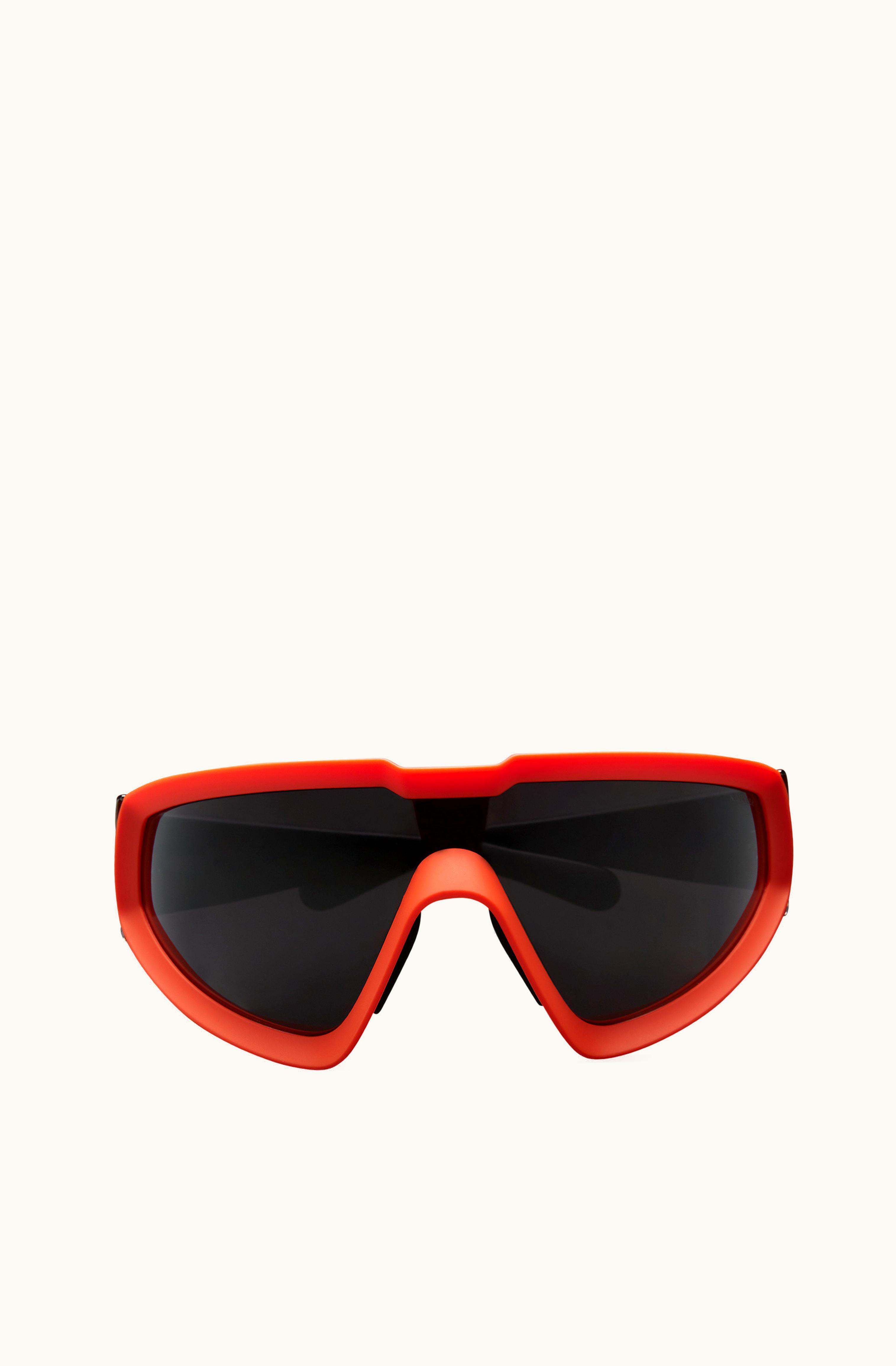 Moncler Moncler Wrapid Shield Sunglasses Matte Orange & Dark Gray
