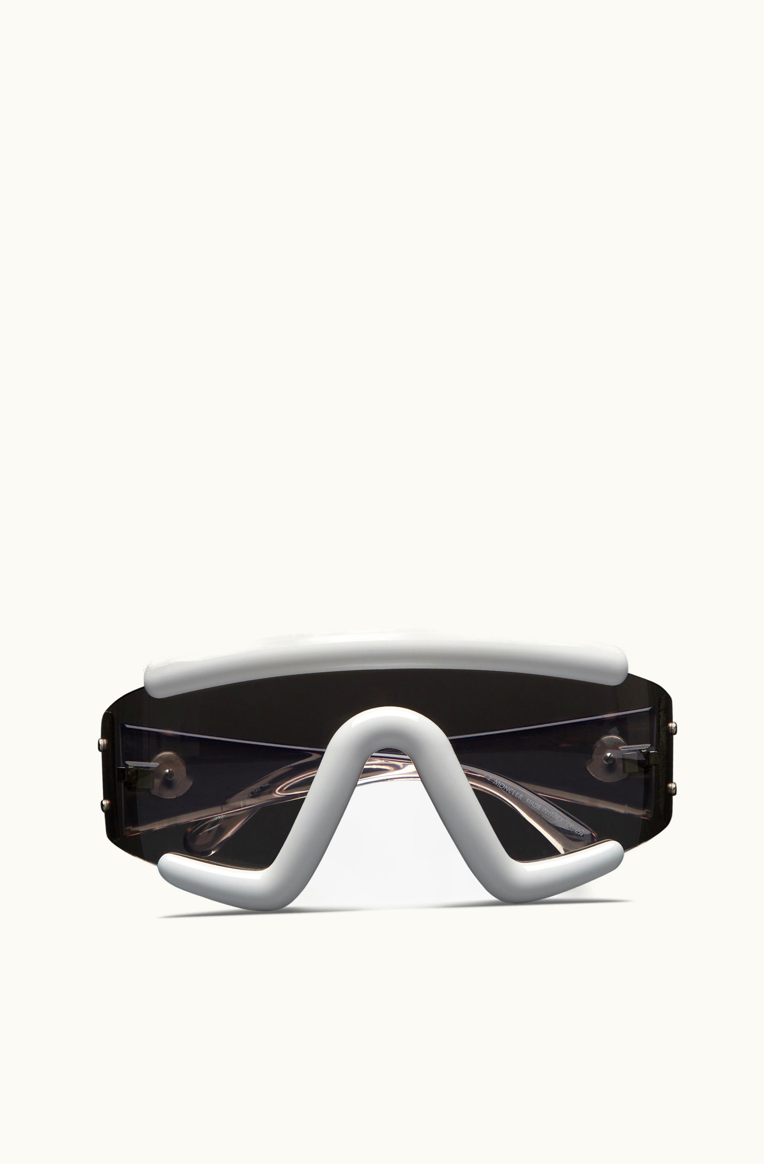 Moncler Moncler Lancer Shield Sunglasses White & Gray