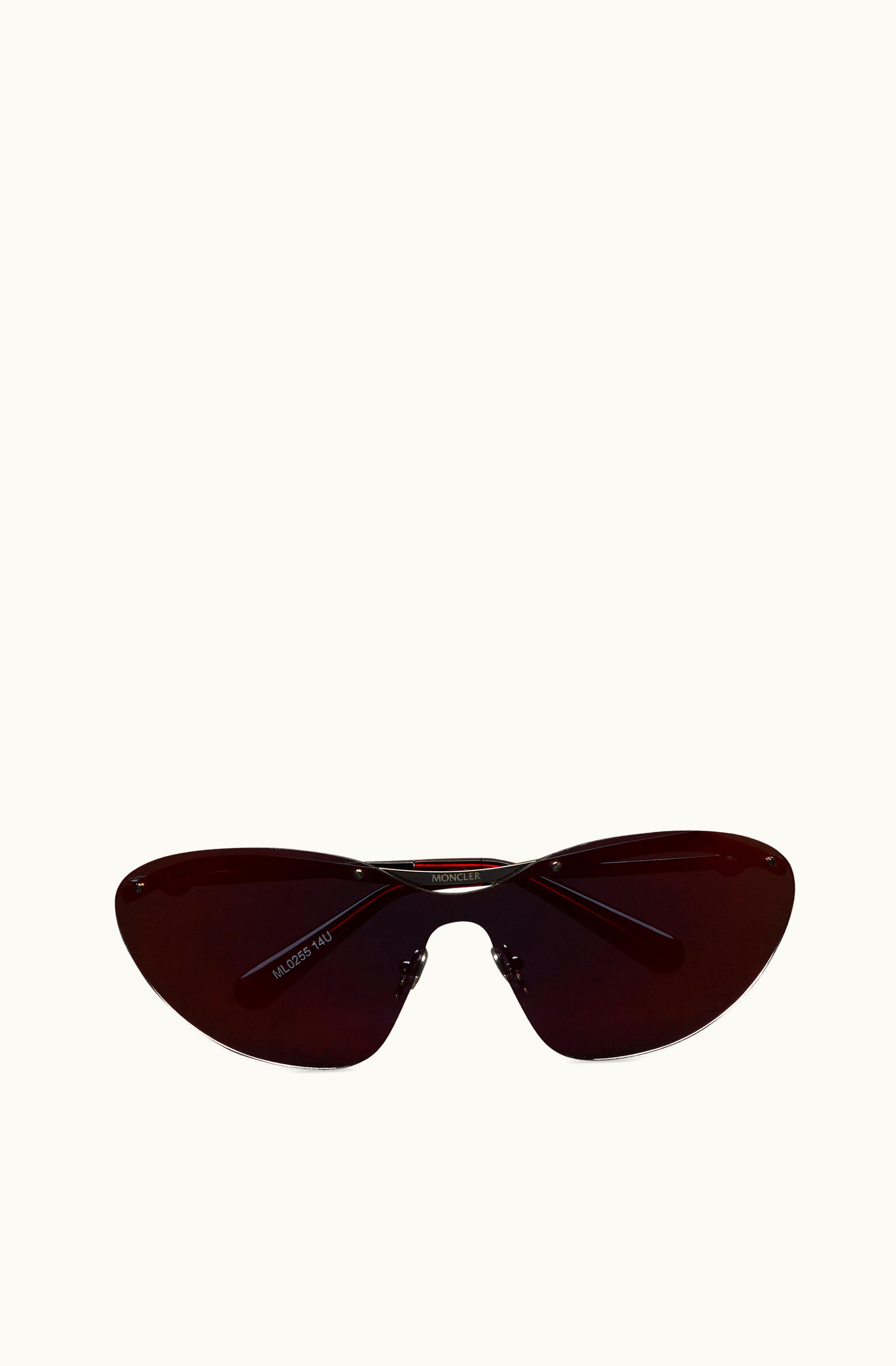 Moncler Moncler Carrion Shield Sunglasses Burgundy & Black