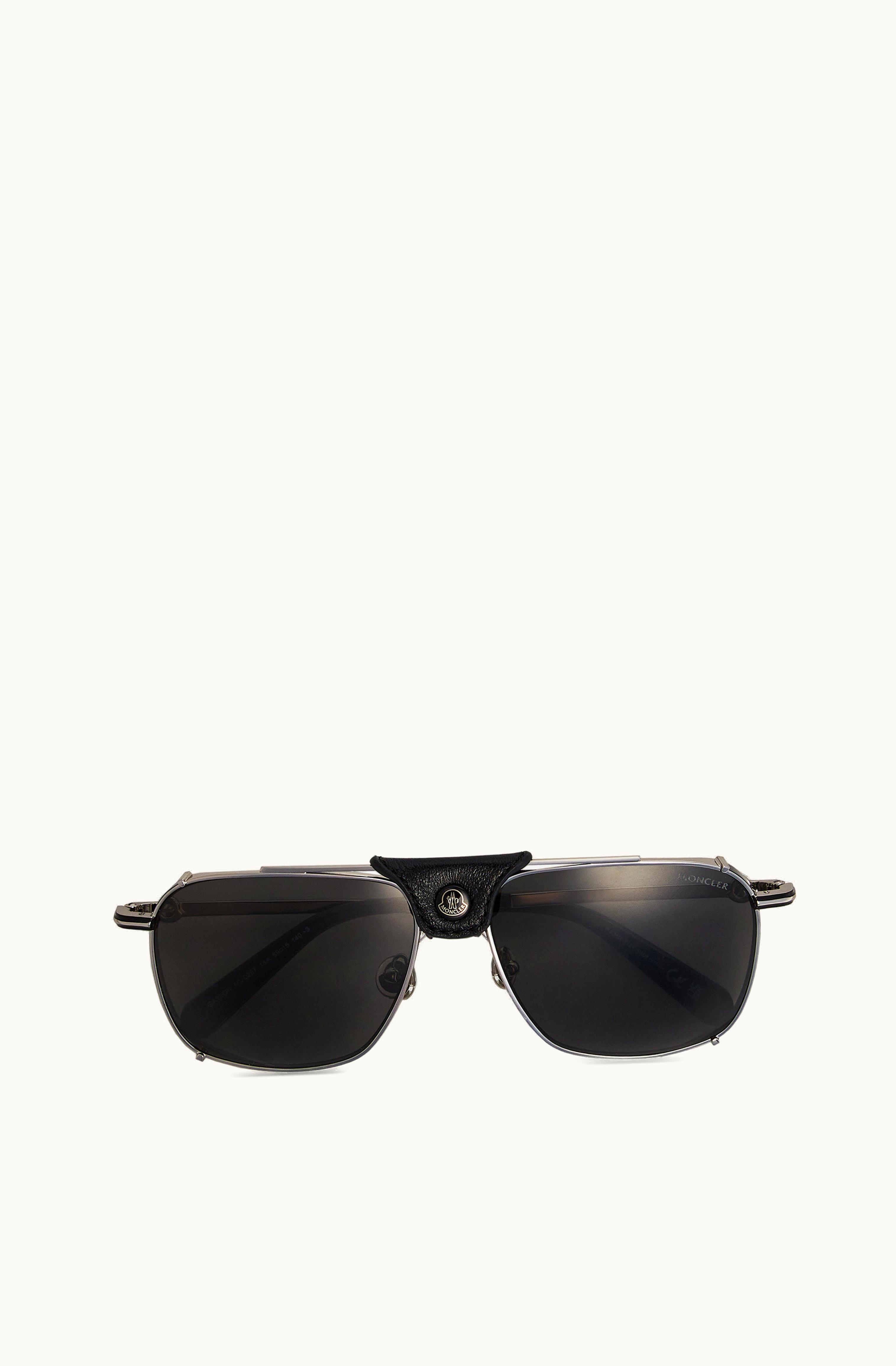 Moncler Moncler Gatiion Navigator Sunglasses Shiny Light Ruthenium