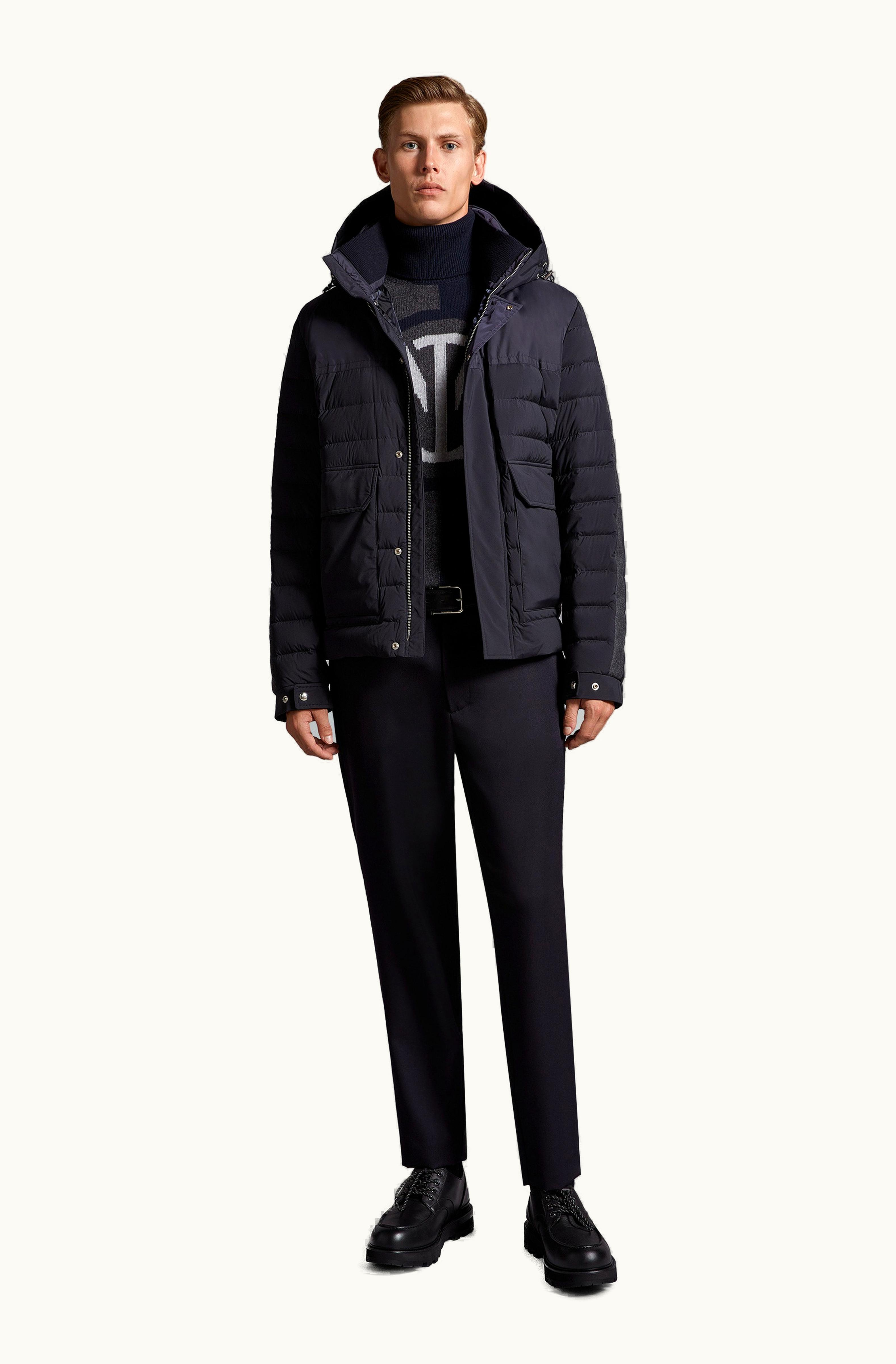 Moncler Inter X Moncler Short Down Jacket Navy Blue