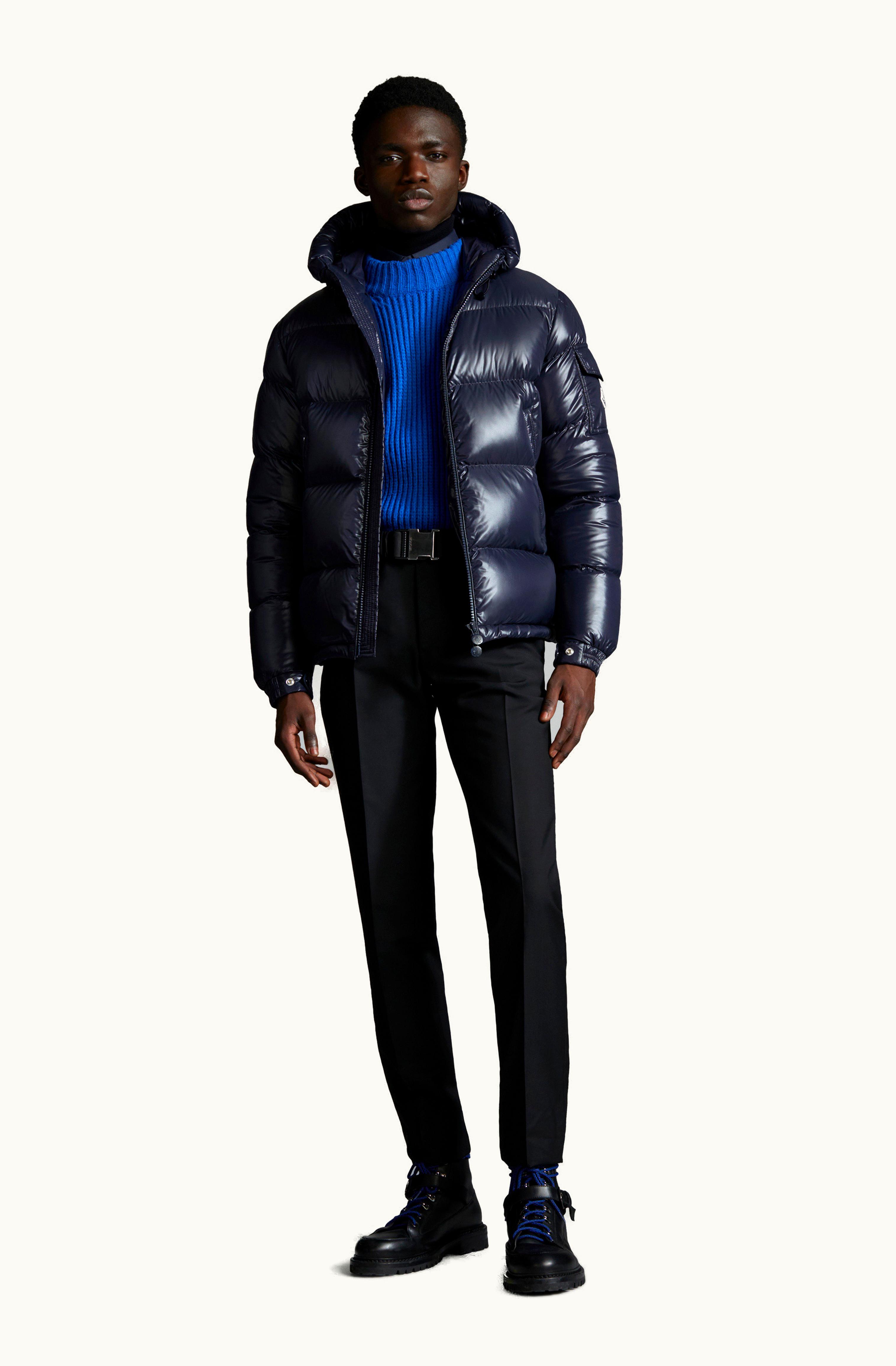 Moncler Moncler Ecrins Short Down Jacket Navy Blue