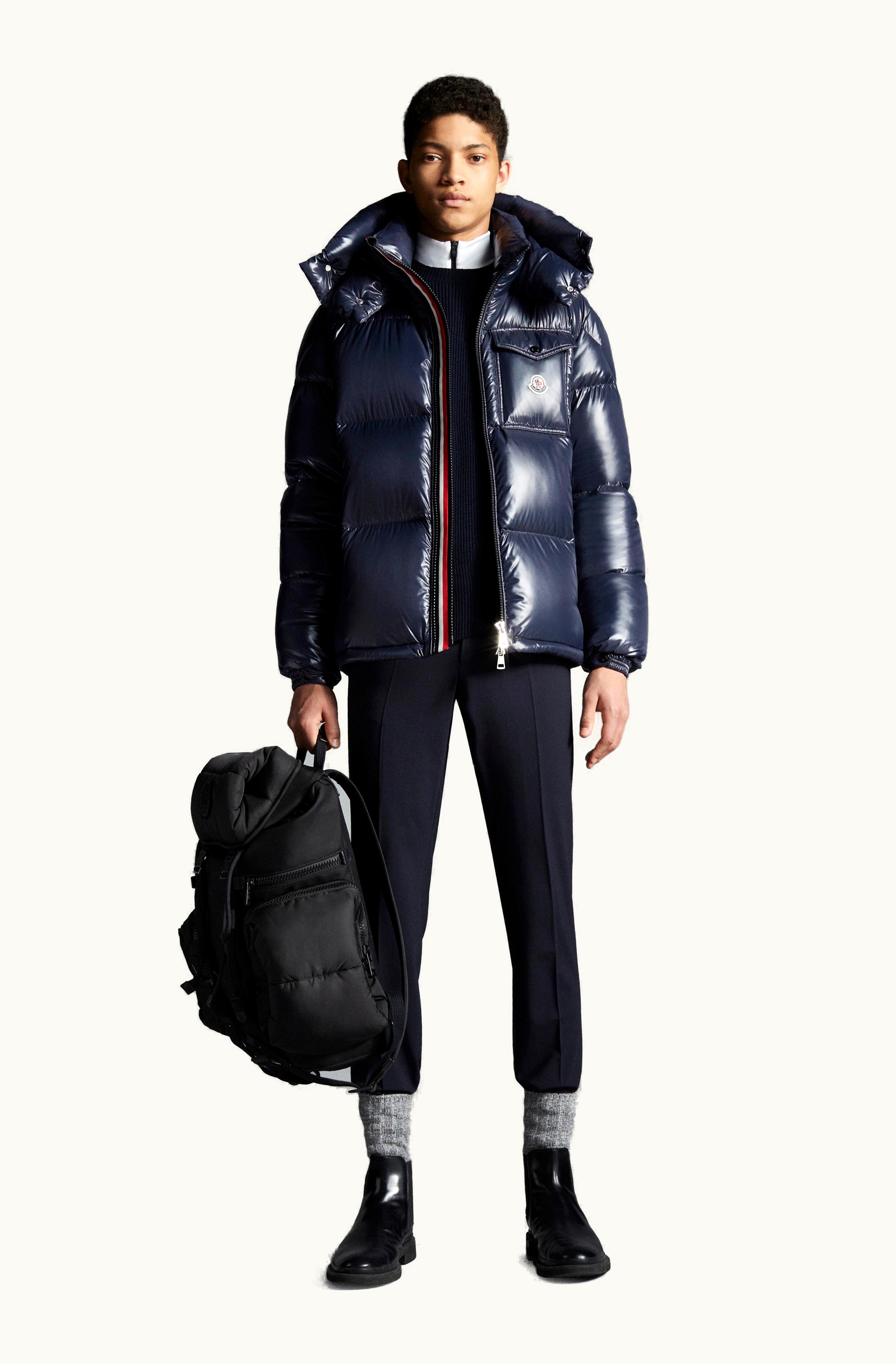 Moncler Moncler Montbeliard Short Down Jacket Navy Blue