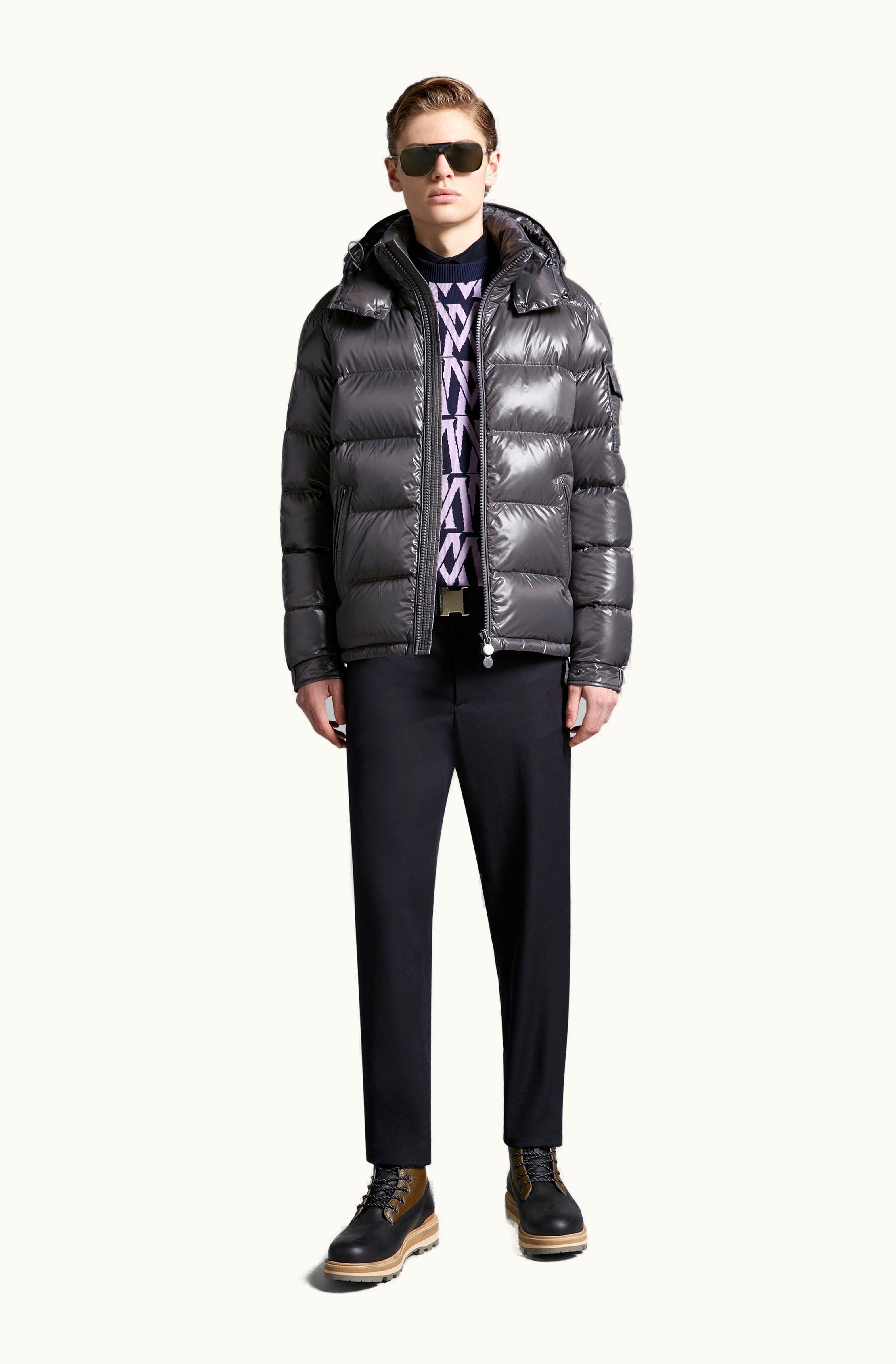 Moncler Moncler Maya Short Down Jacket Dark Gray