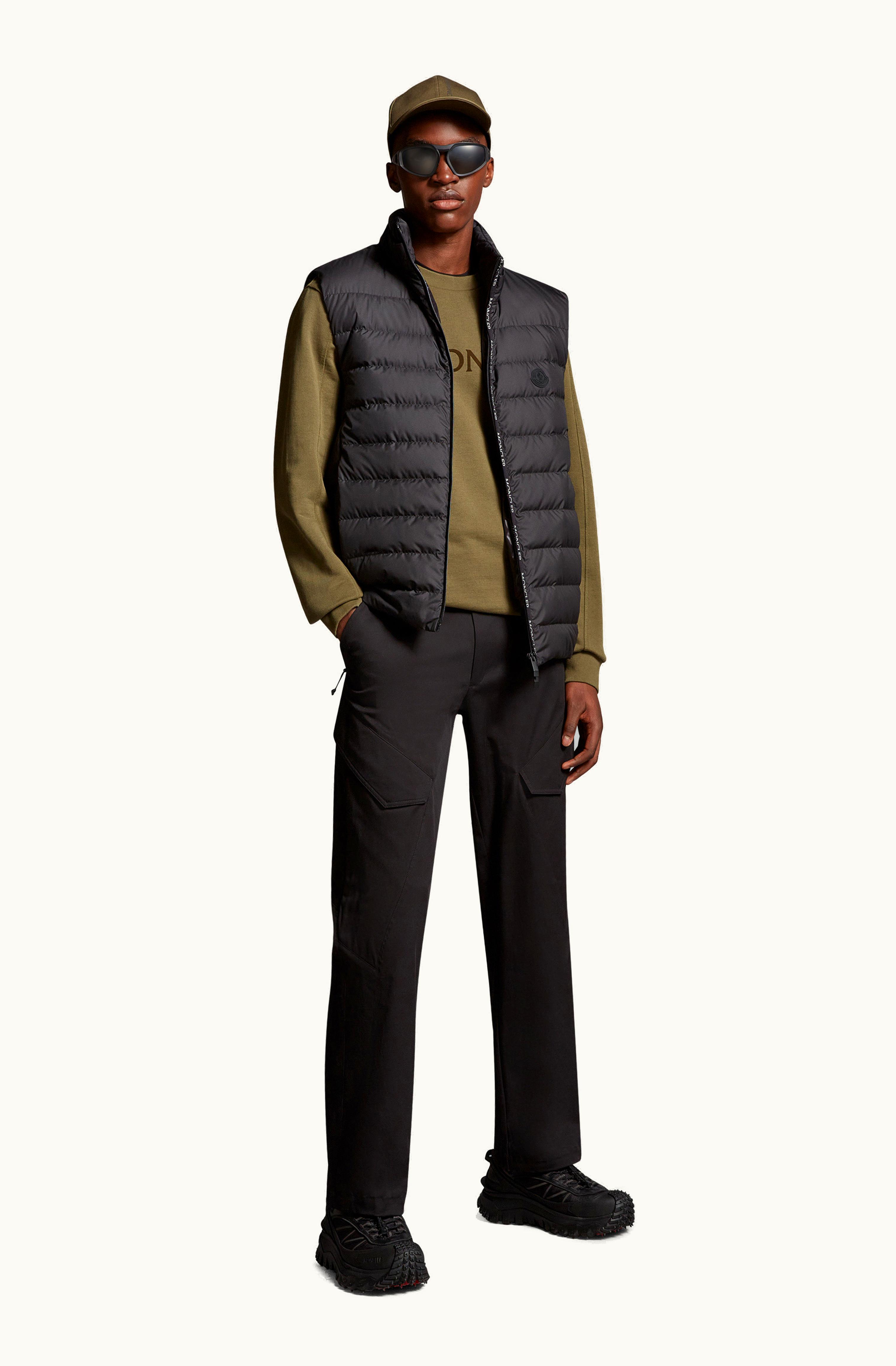 Moncler Moncler Gabardine Cargo Trousers Black