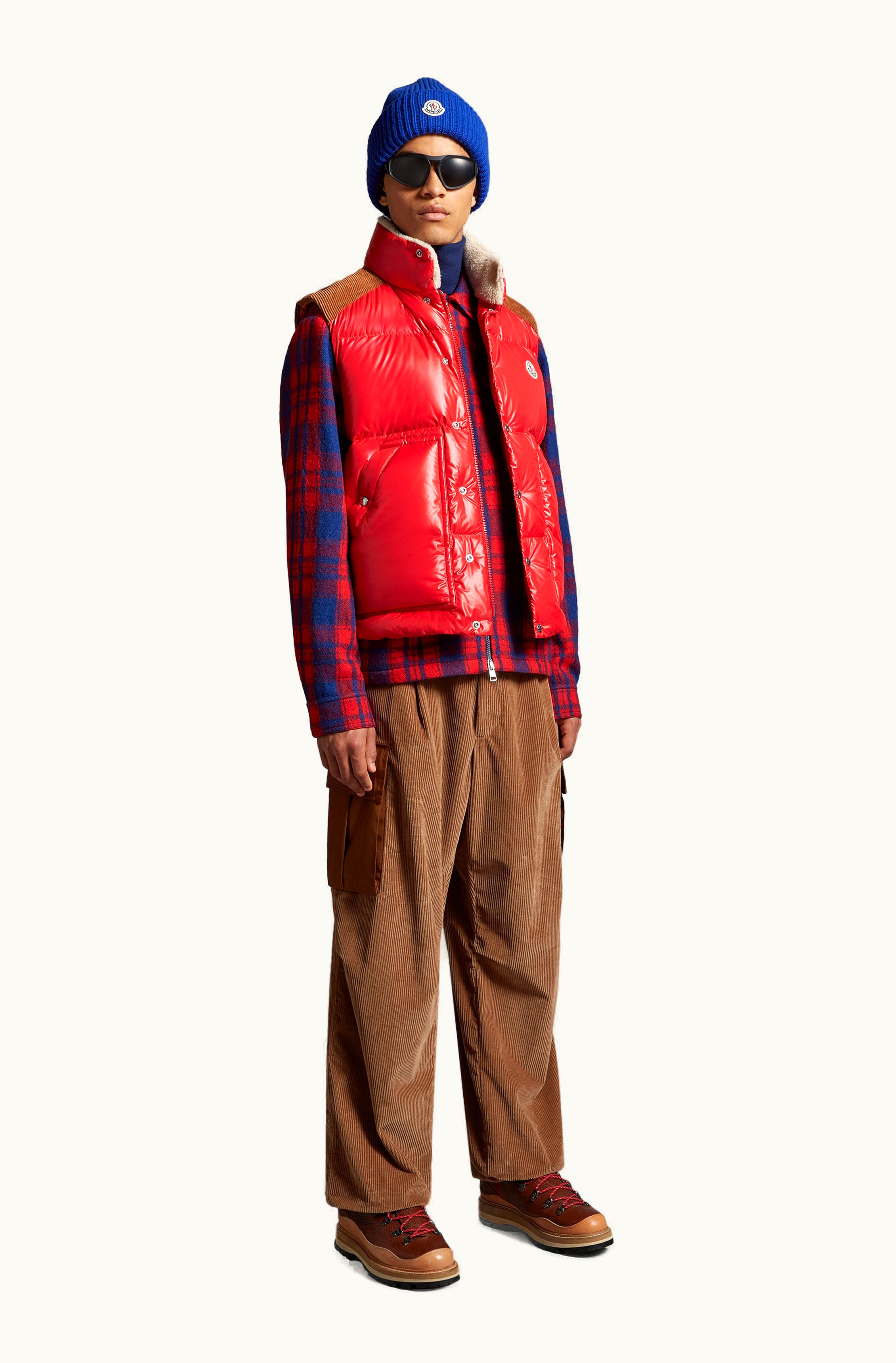 Moncler Moncler Corduroy Cargo Trousers Brown