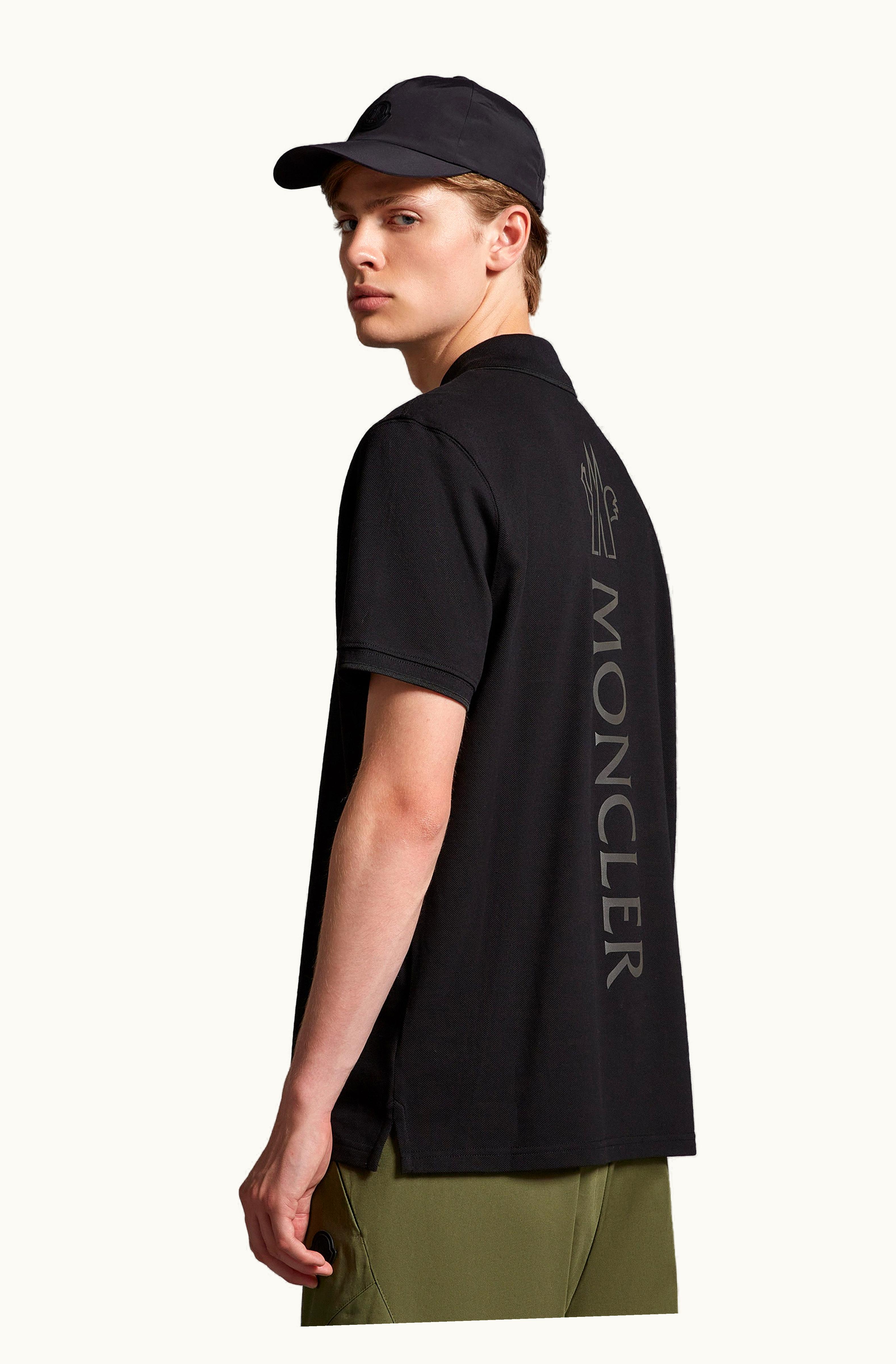 Moncler Moncler Logo Polo Shirt Black
