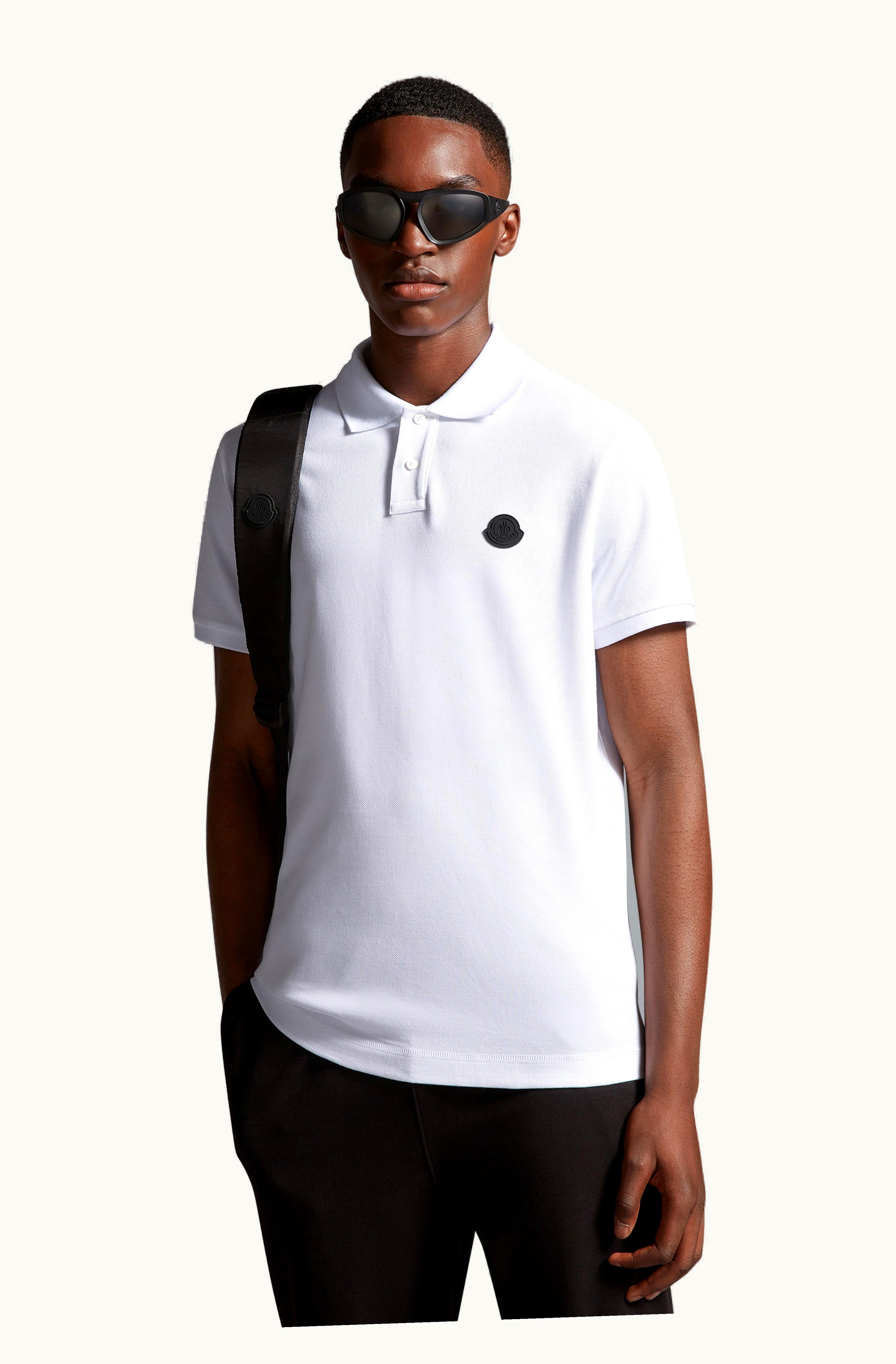Moncler Moncler Logo Polo Shirt Optical White I20918A0001184556001