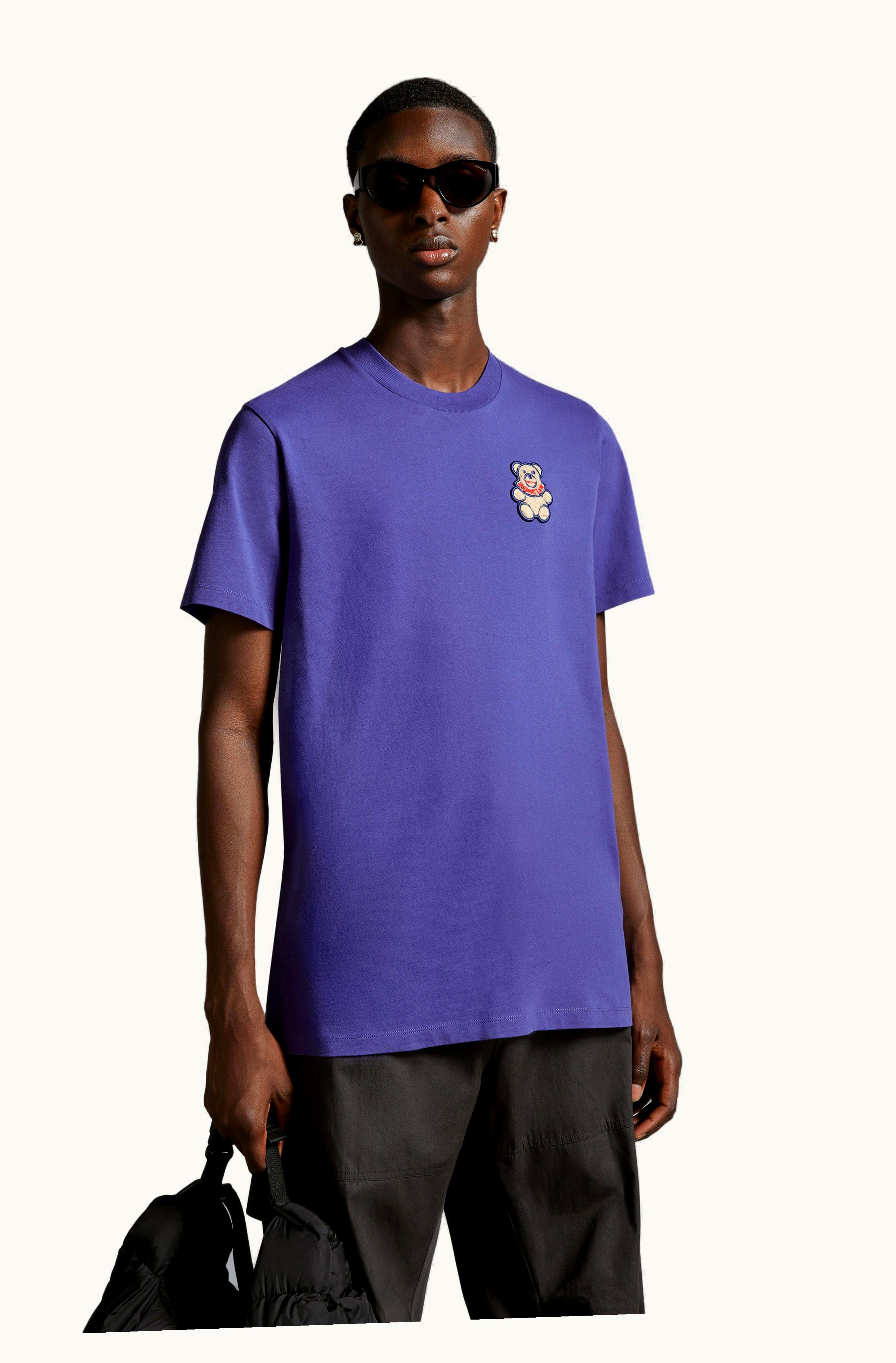 Moncler Moncler Teddy Bear Patch T-Shirt Purple