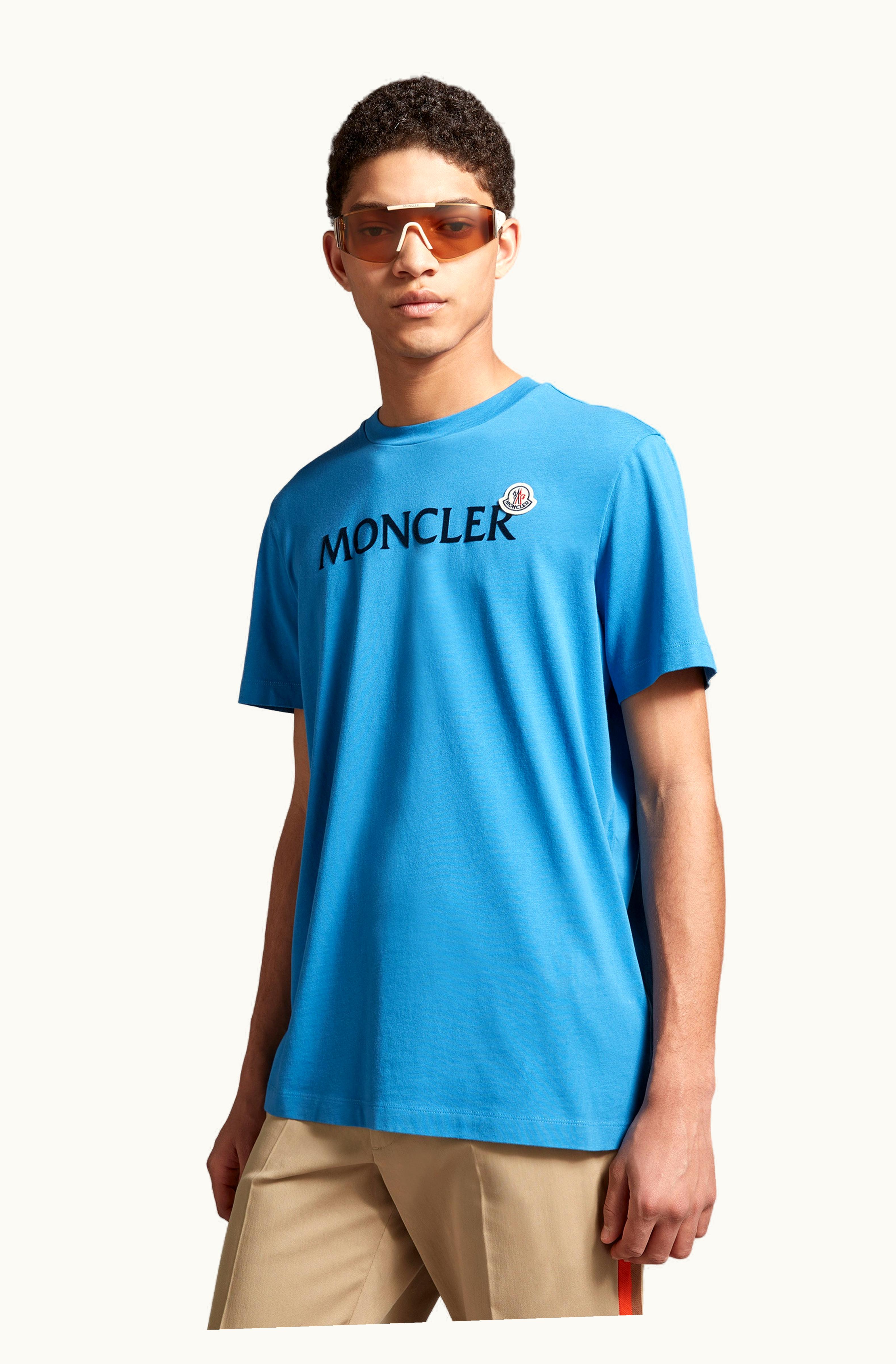 Moncler Moncler Logo T-Shirt Bright Blue