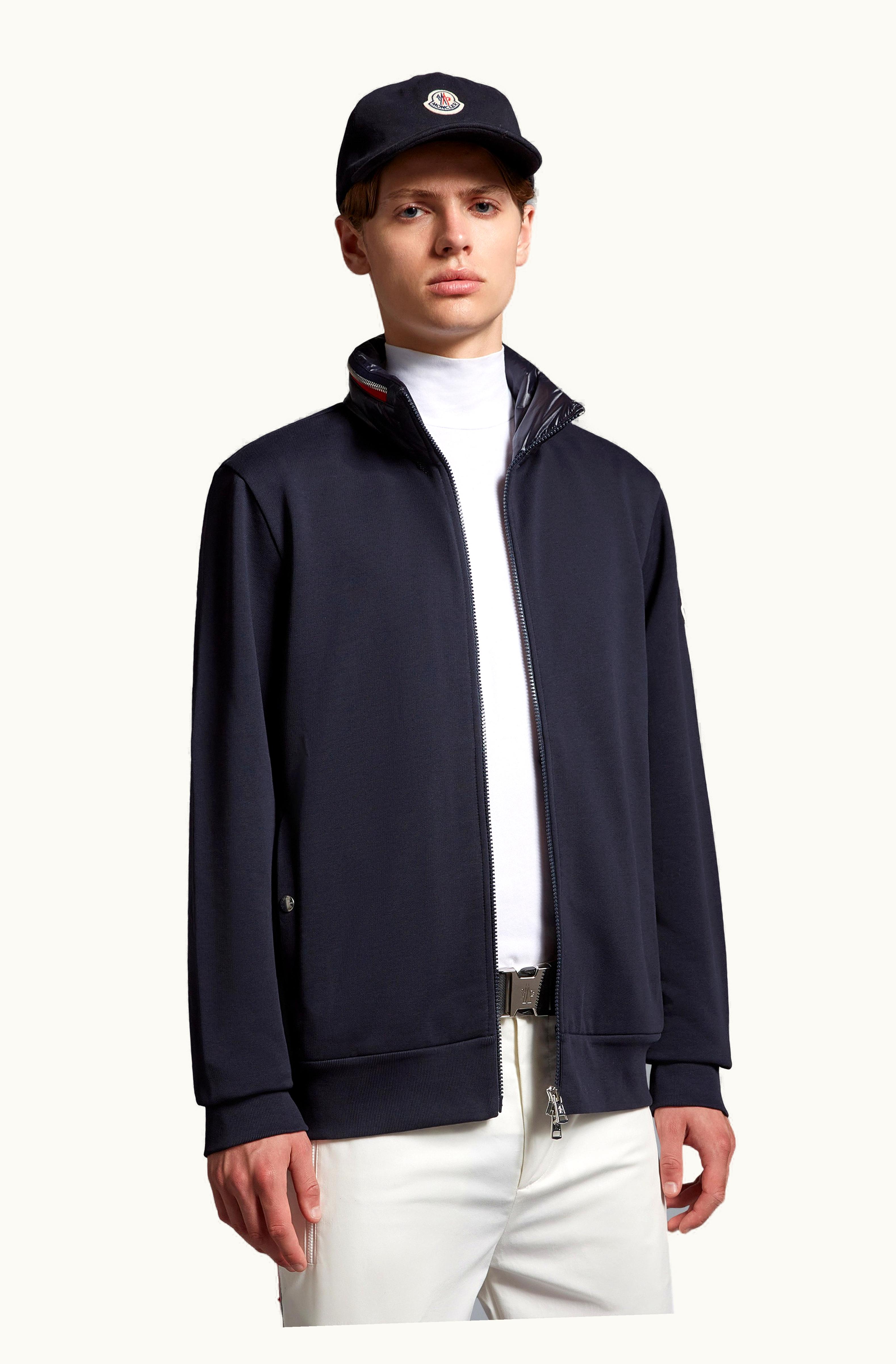 Moncler Moncler Zip-Up Hoodie Navy Blue