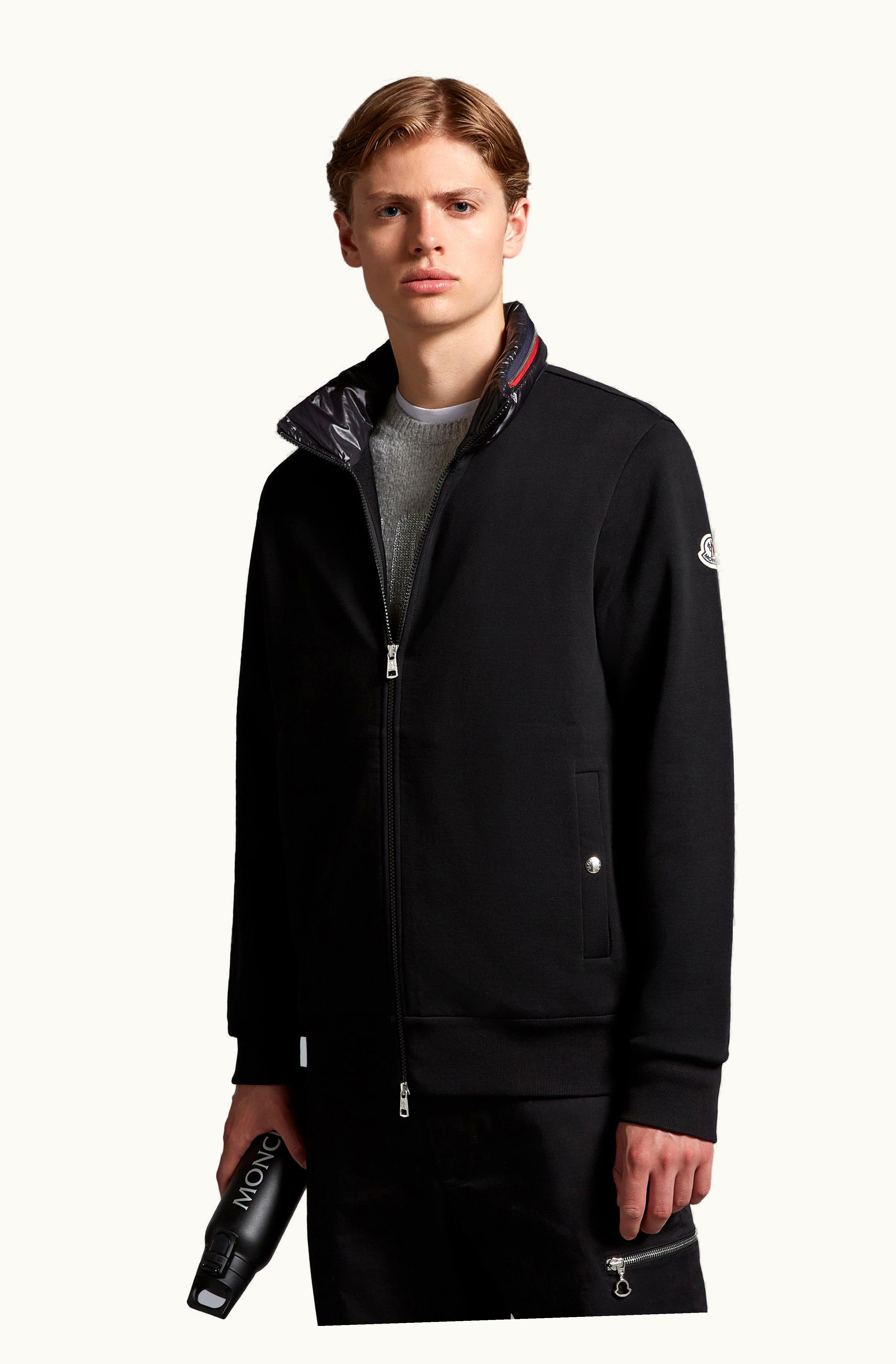 Moncler Moncler Zip-Up Hoodie Black
