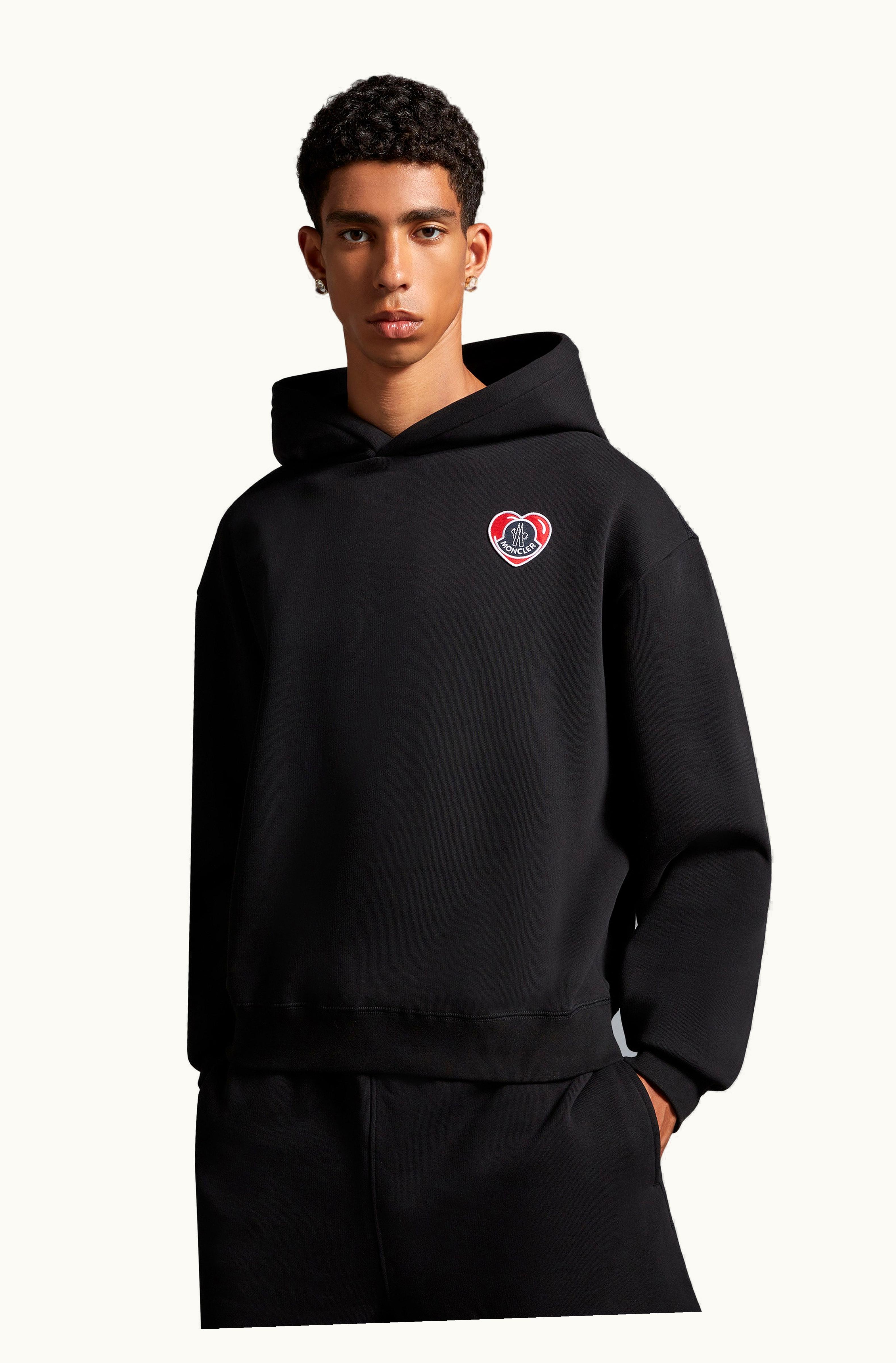 Moncler Moncler Moncoeur Motif Hoodie Black