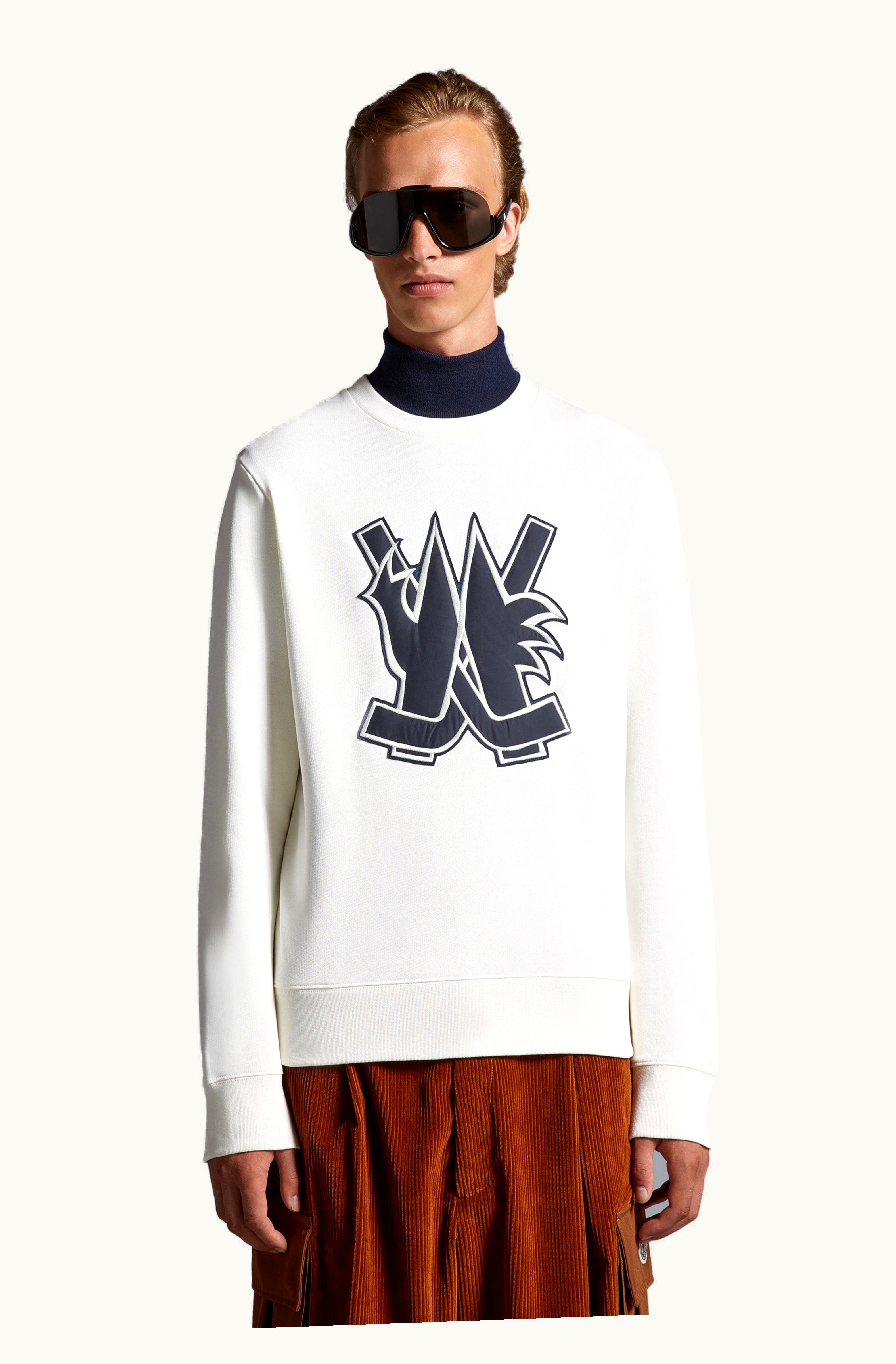 Moncler Moncler Hockey Logo Sweatshirt Off White