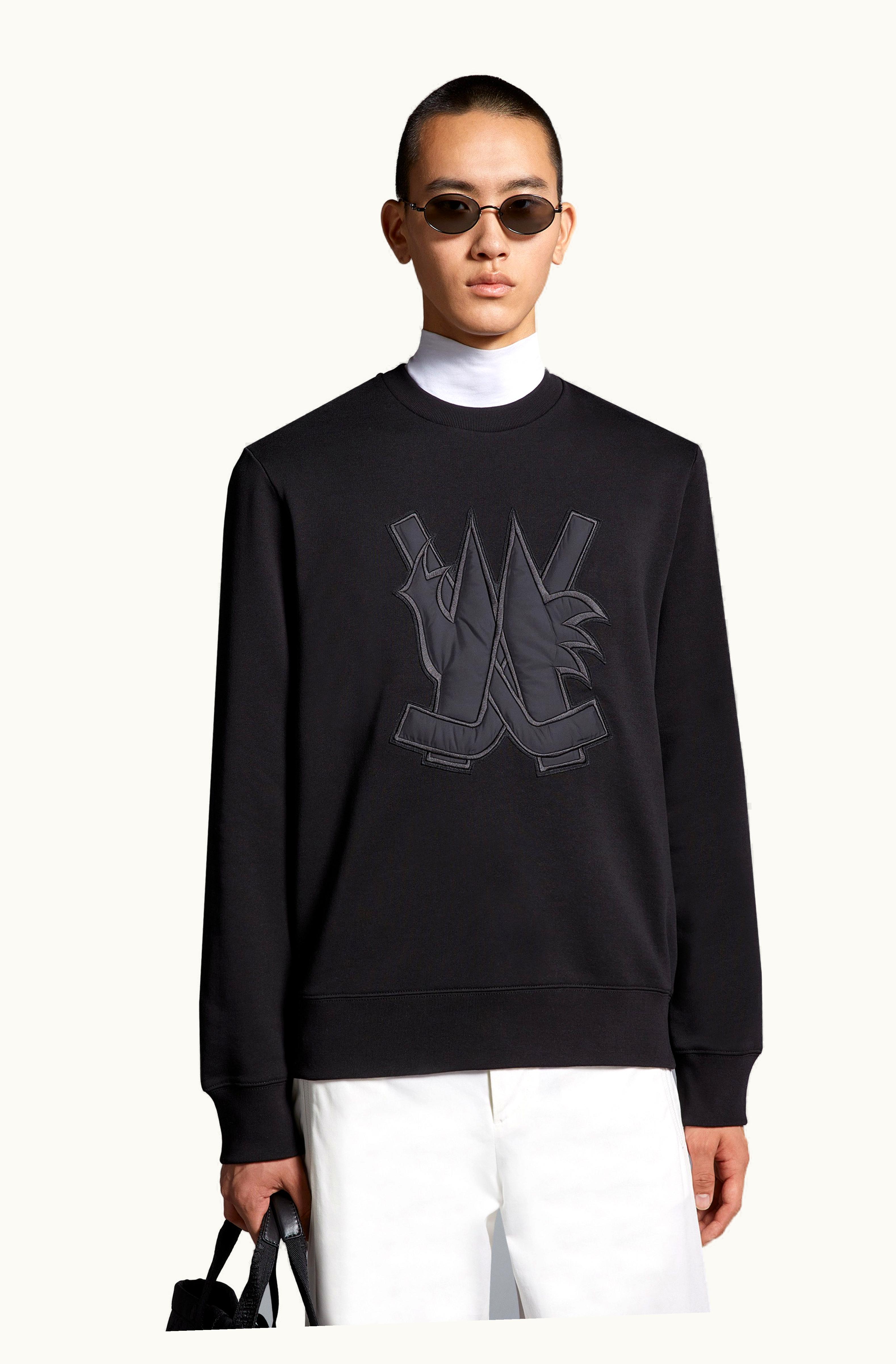 Moncler Moncler Hockey Logo Sweatshirt Black