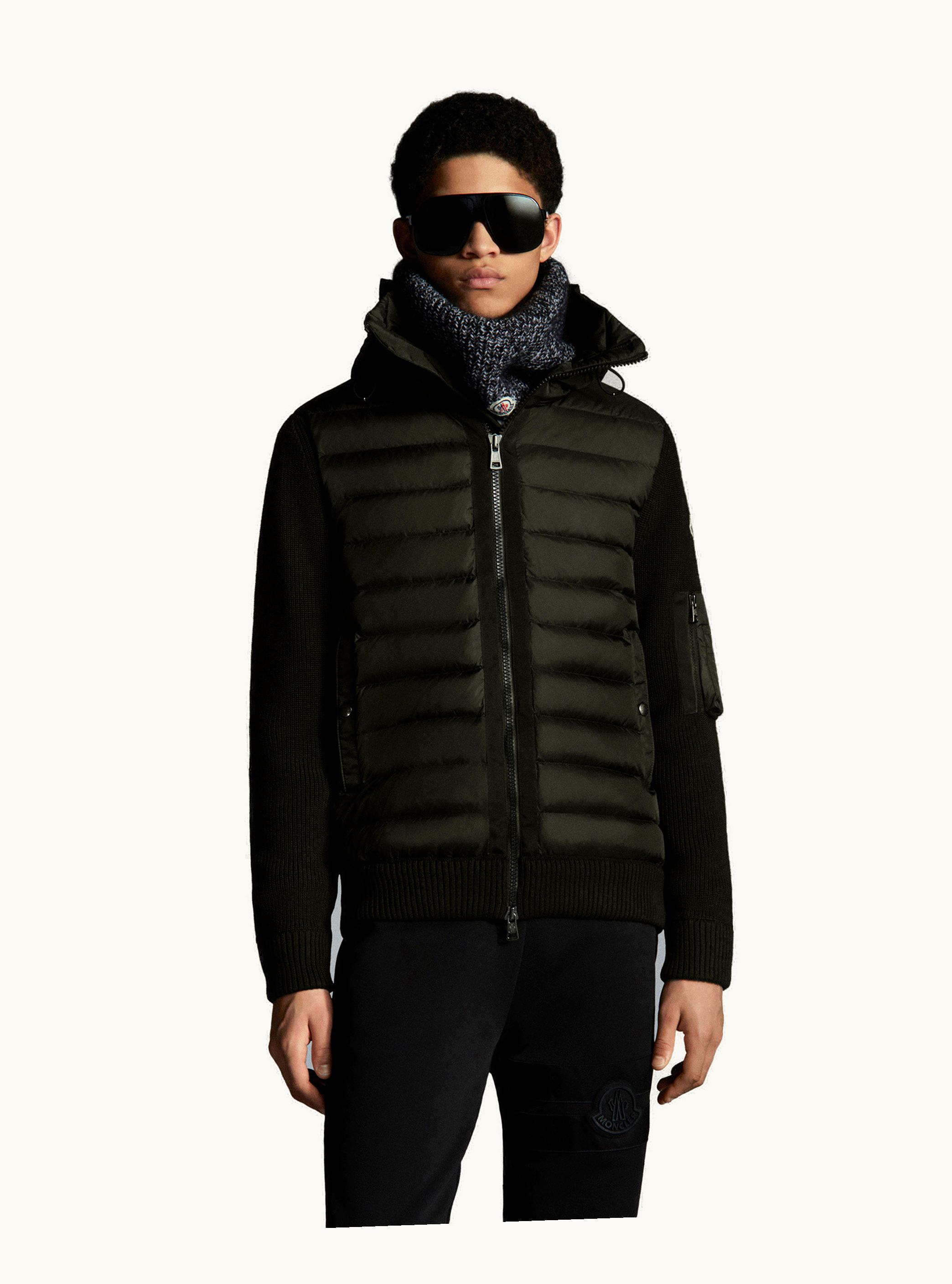 Moncler Moncler Padded Wool Hoodie Green