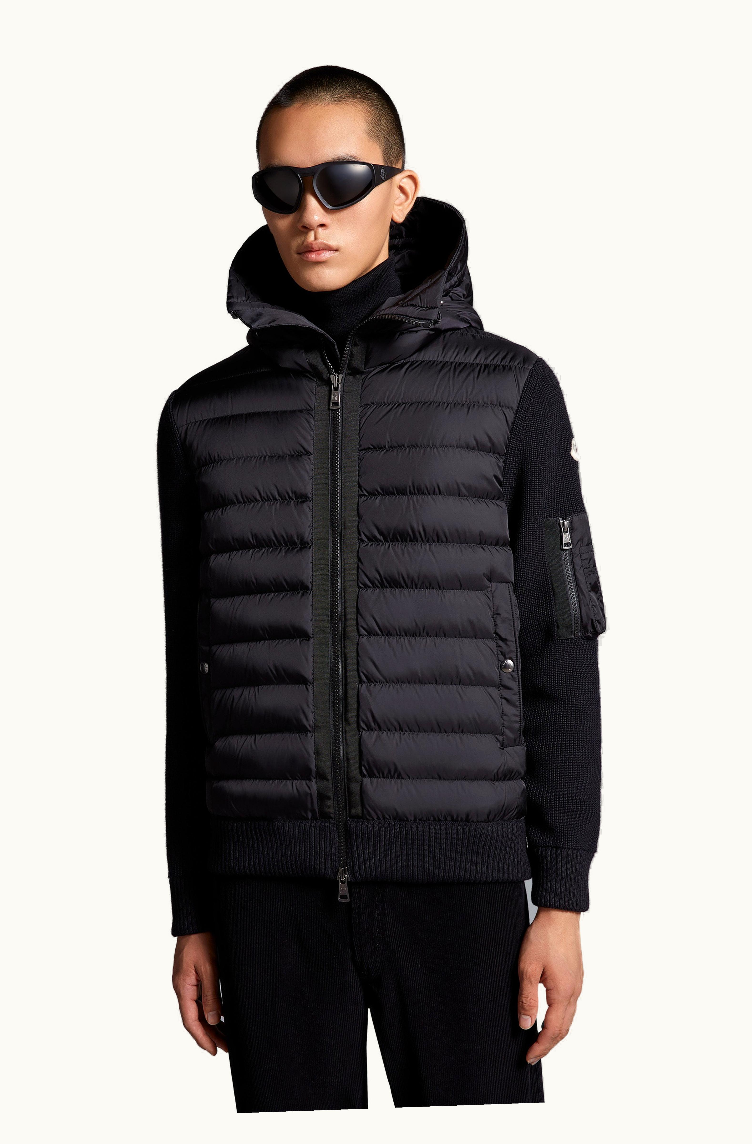 Moncler Moncler Padded Wool Hoodie Black Black