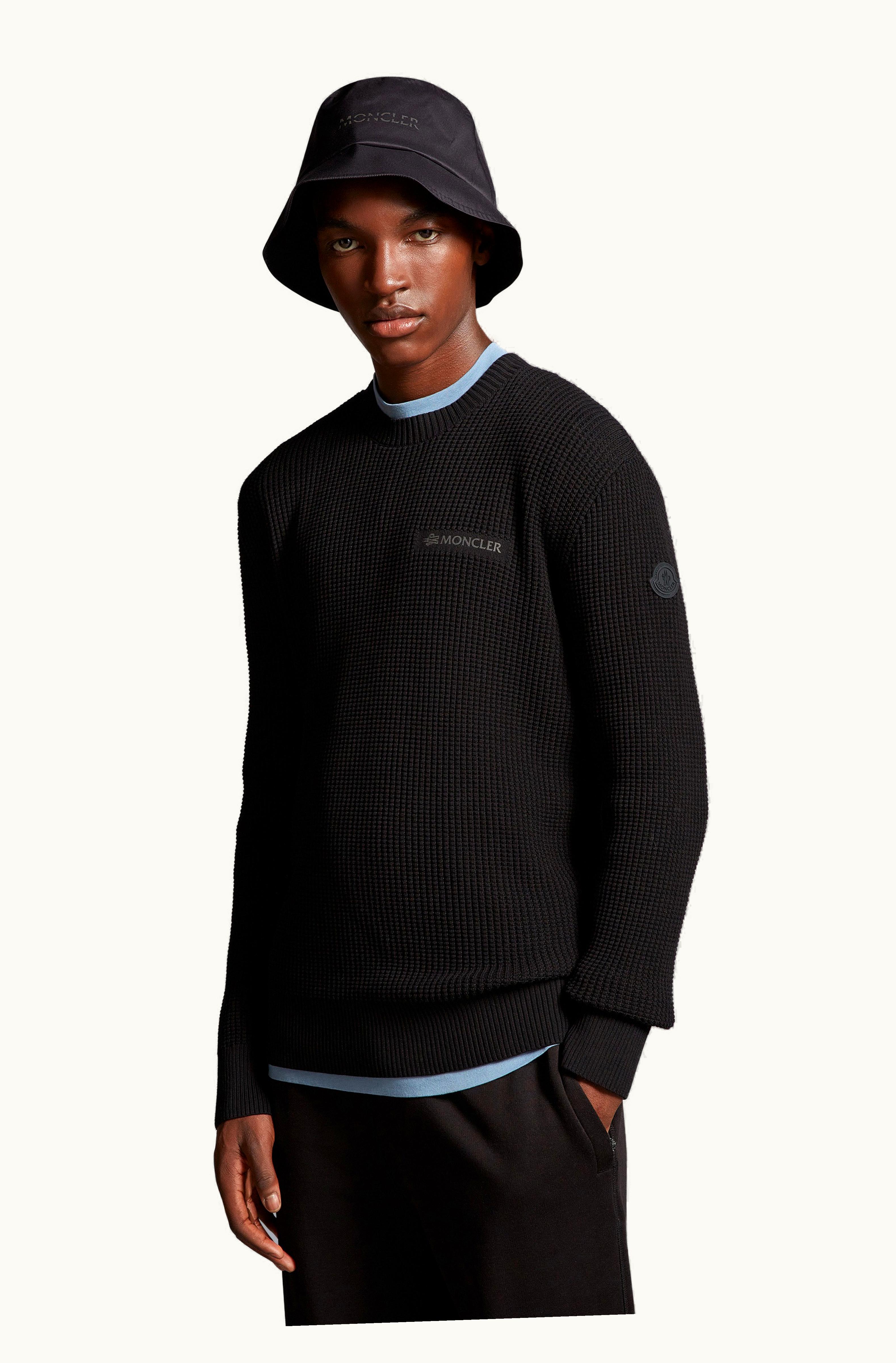 Moncler Moncler Logo Cotton Jumper Black