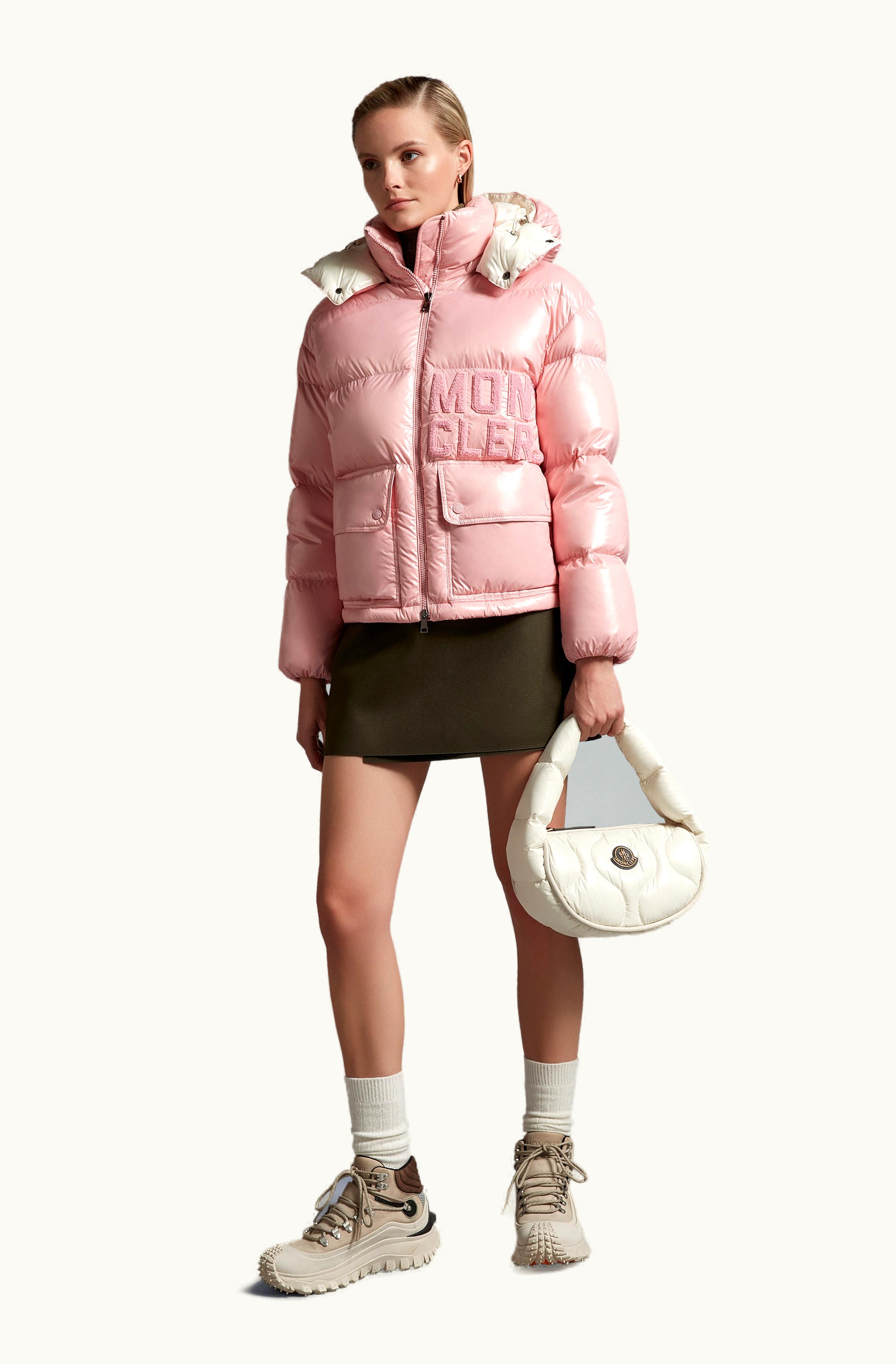 Moncler Moncler Abbaye Short Down Jacket Candy Pink