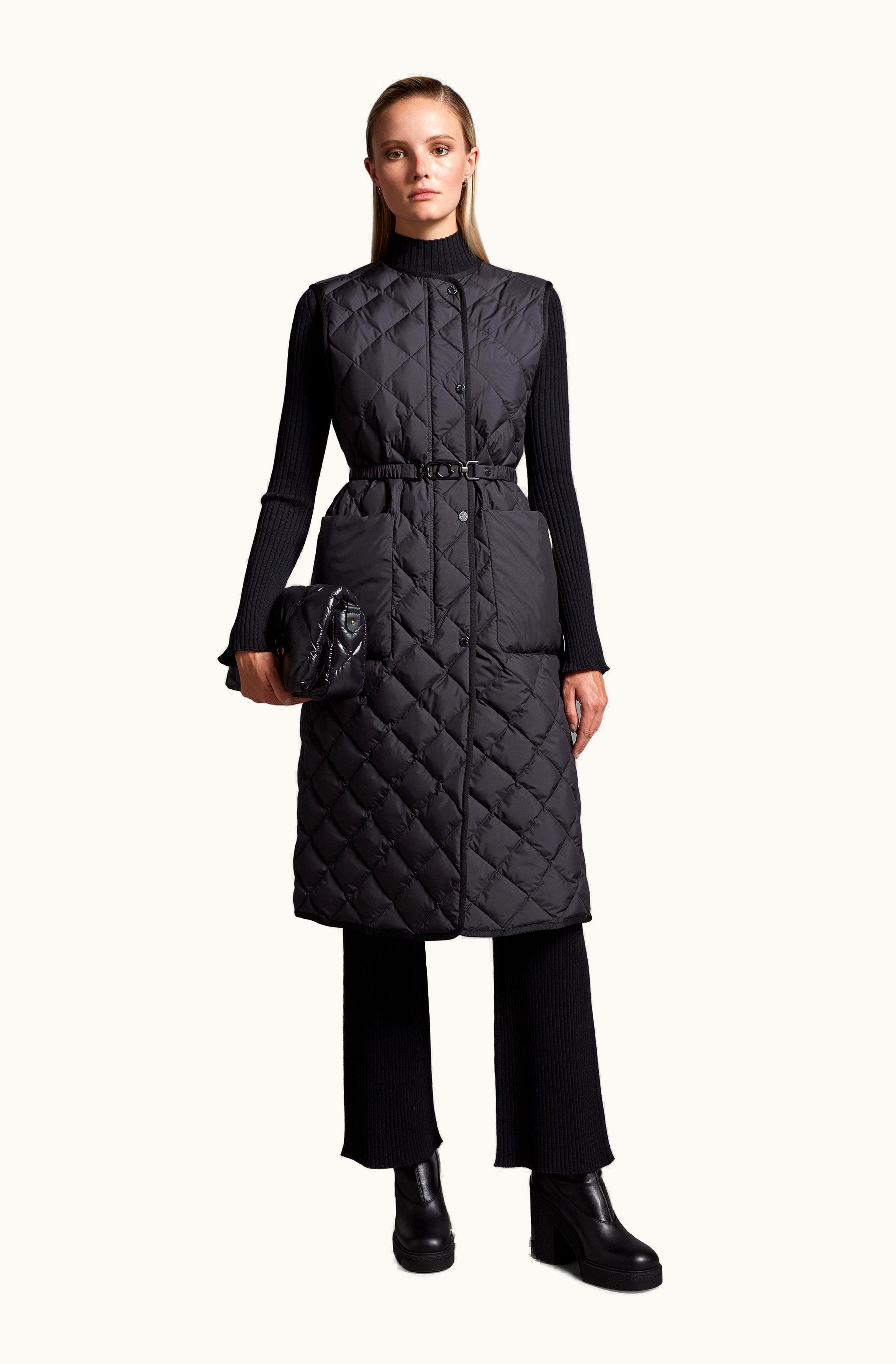 Moncler Moncler Butor Long Down Gilet Black