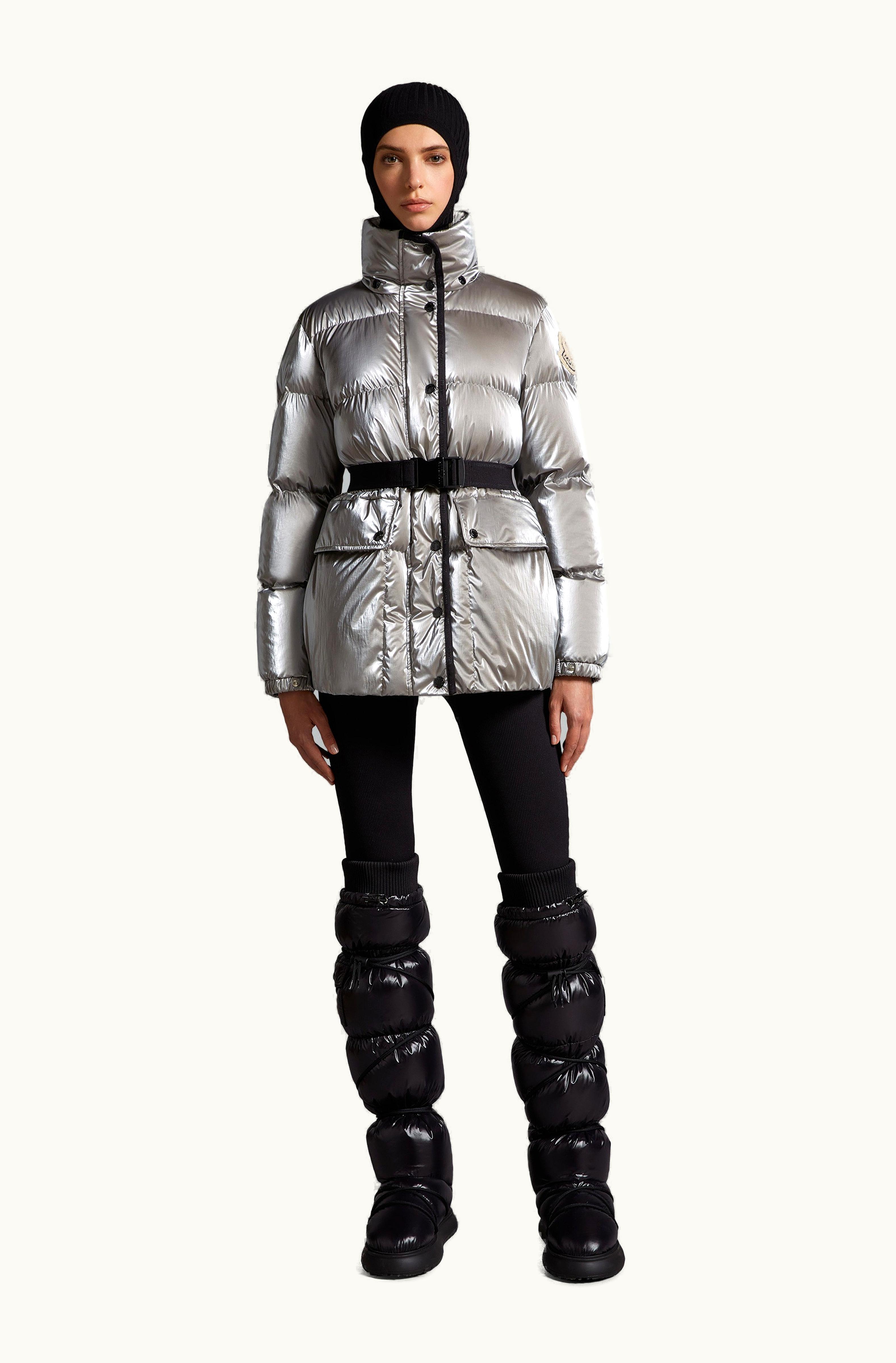 Moncler Moncler Herault Short Down Jacket Silver