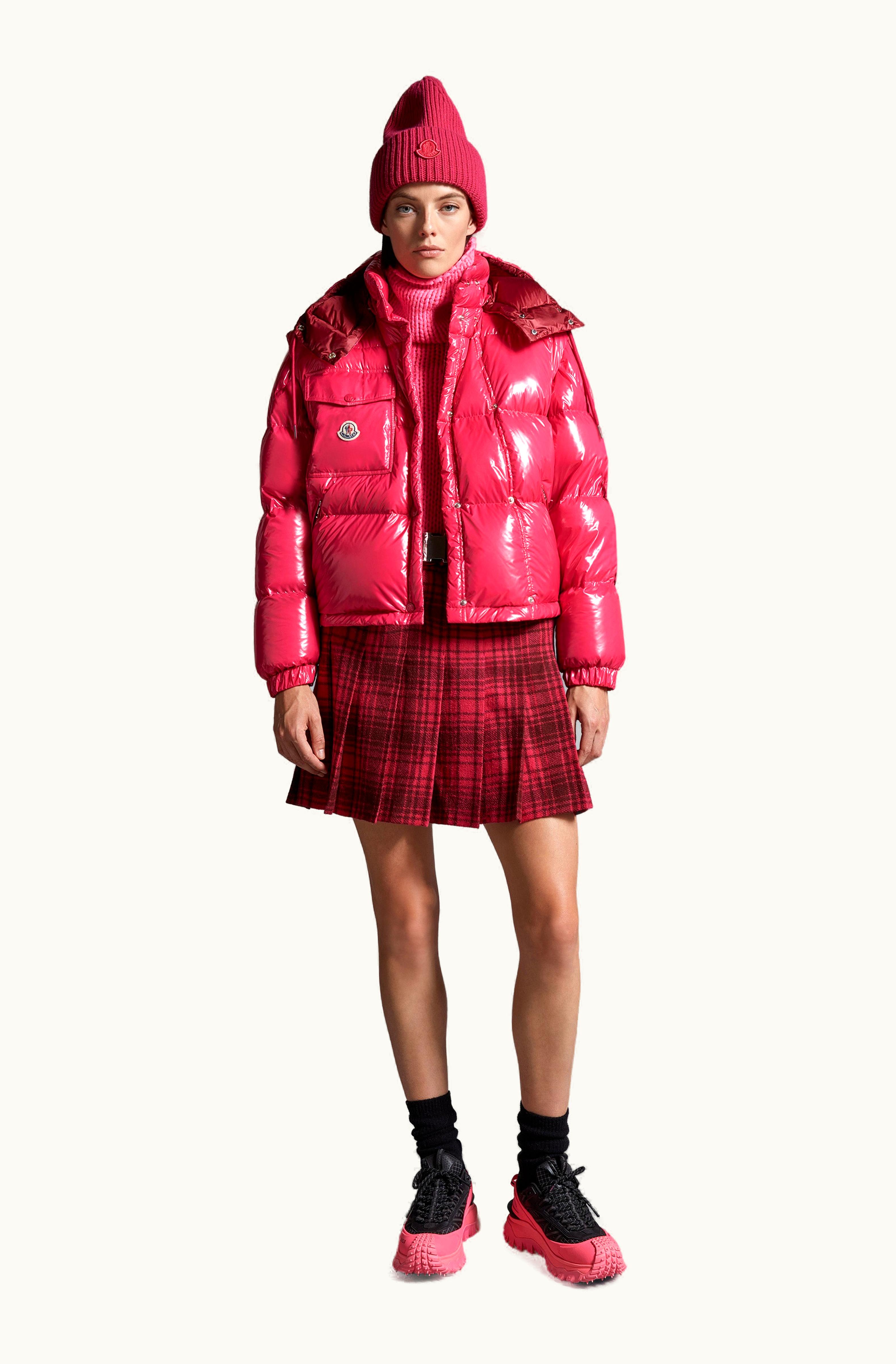 Moncler Moncler Karakorum Short Down Jacket Women Fuchsia