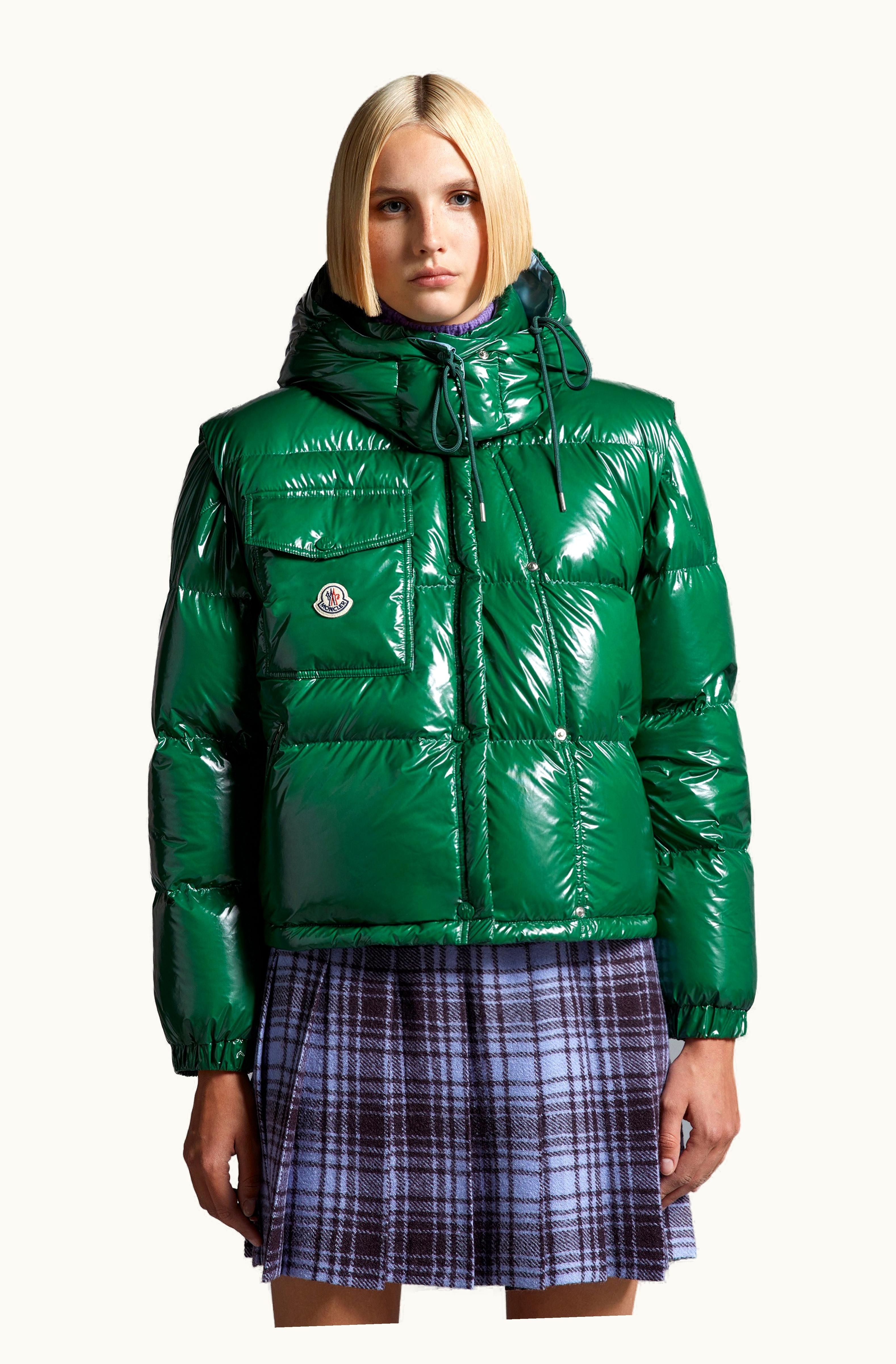 Moncler Moncler Karakorum Short Down Jacket Women Green