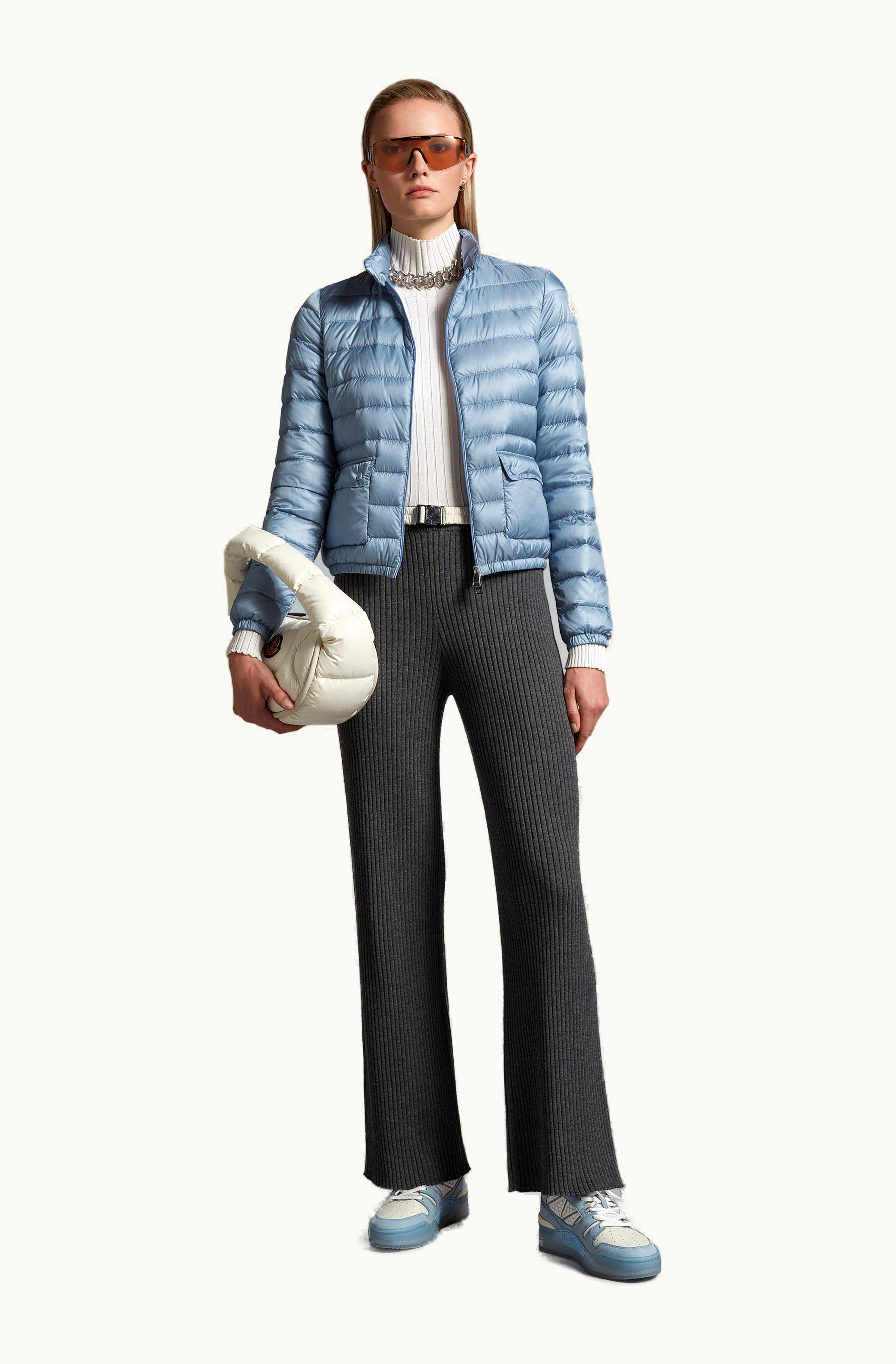 Moncler Moncler Lans Short Down Jacket Light Blue