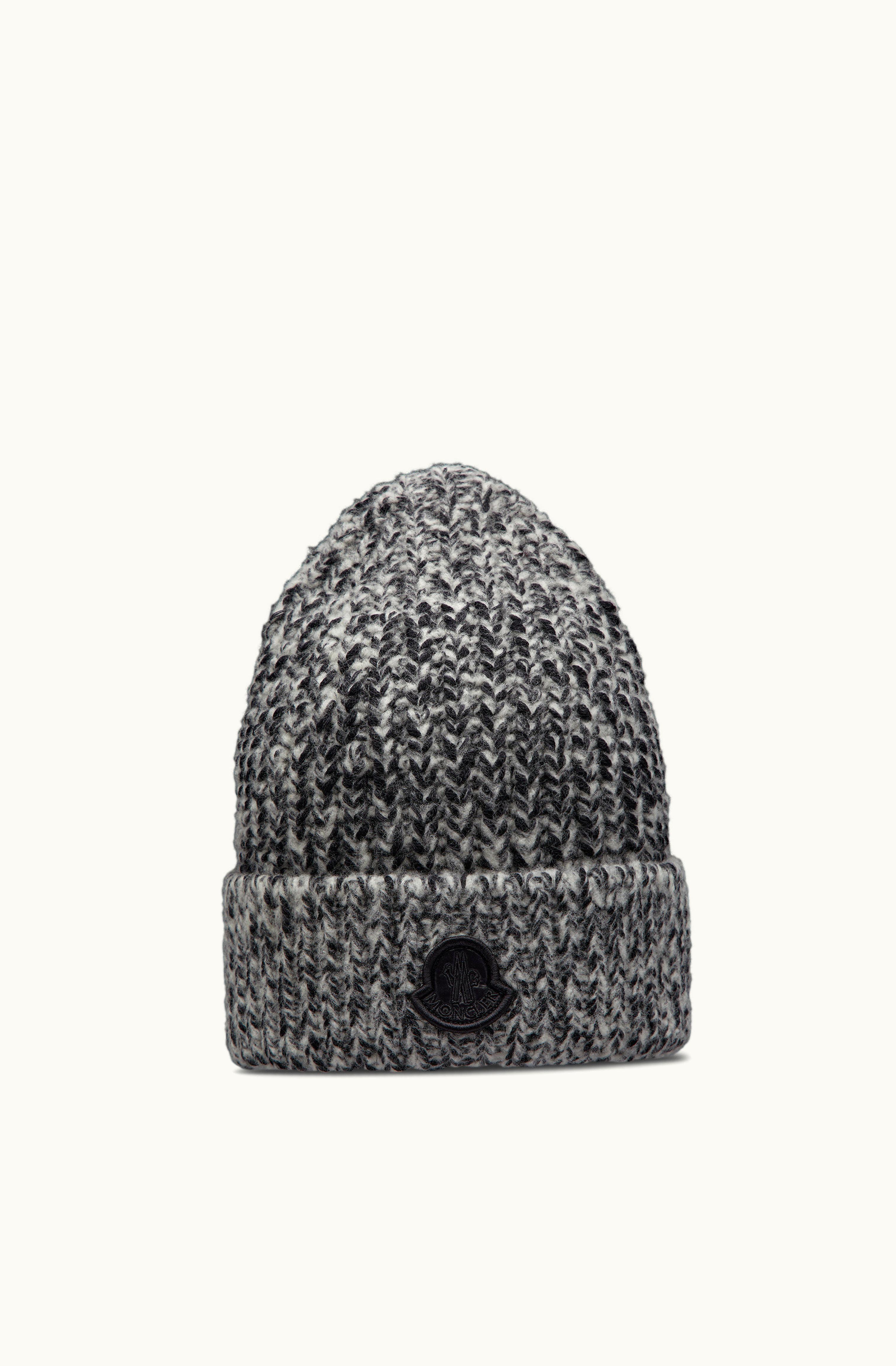 Moncler Moncler Mouliné Wool Beanie Black & White